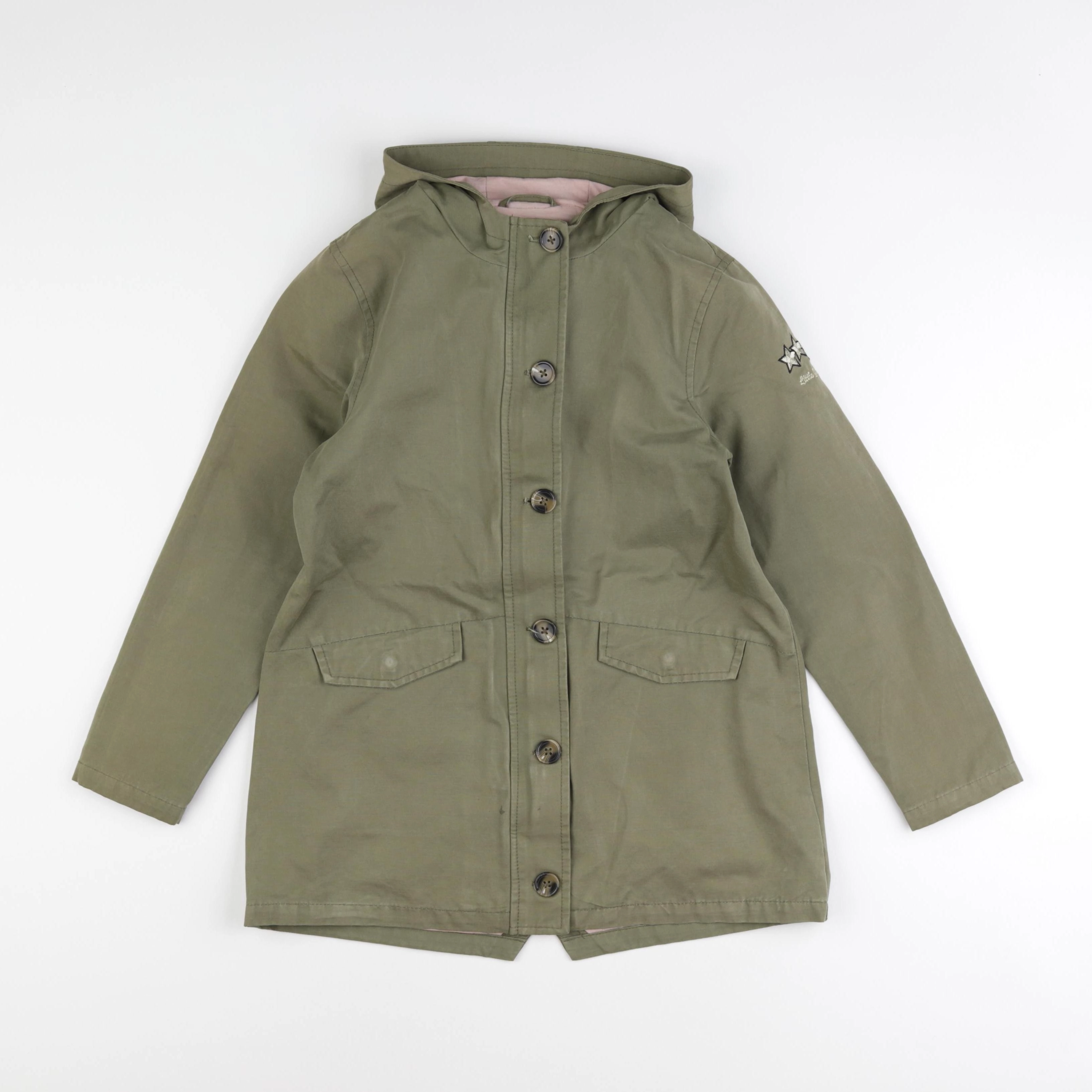 Vertbaudet - parka vert - 10 ans