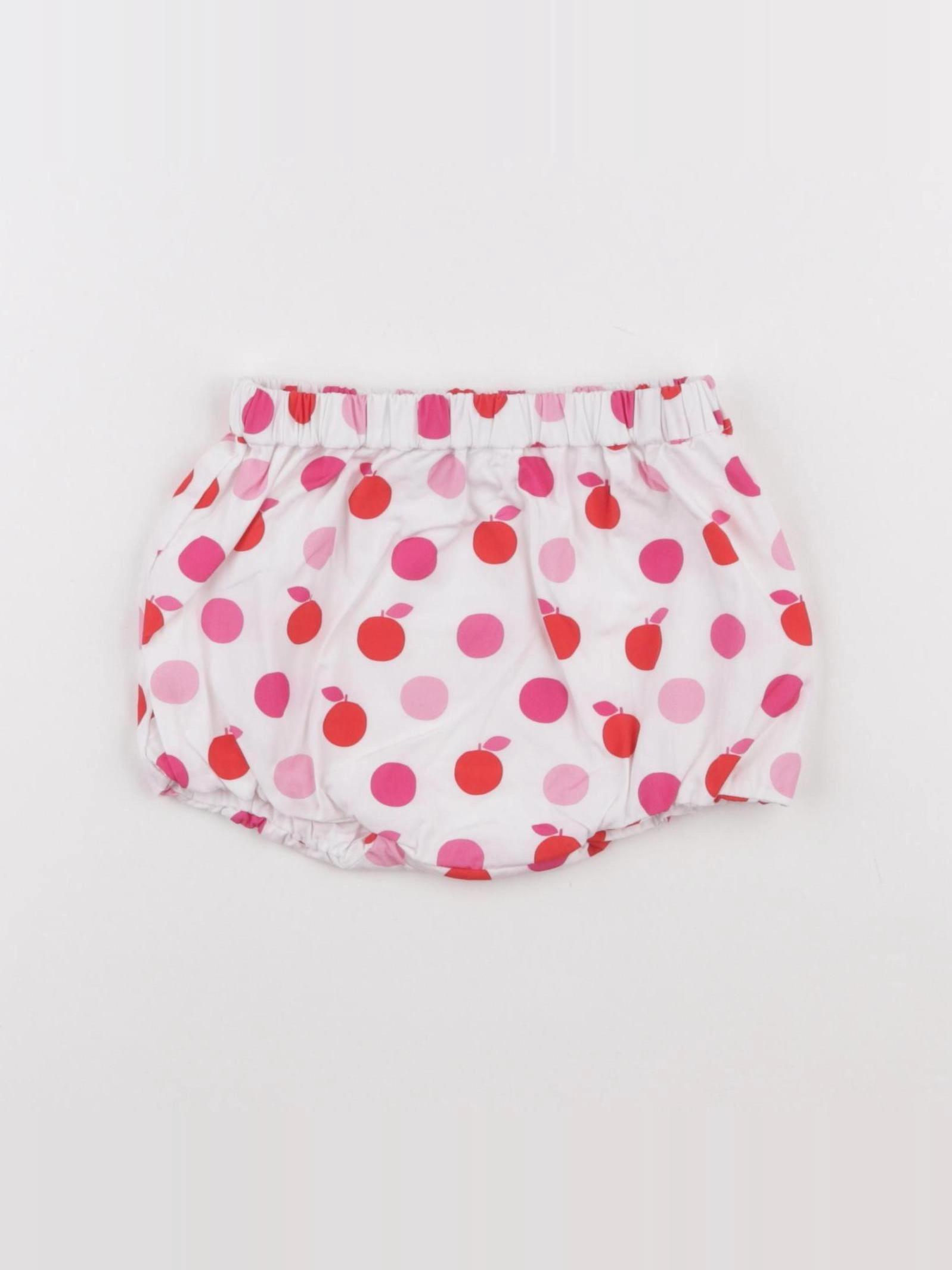 Jacadi - bloomer blanc, rose - 12 mois