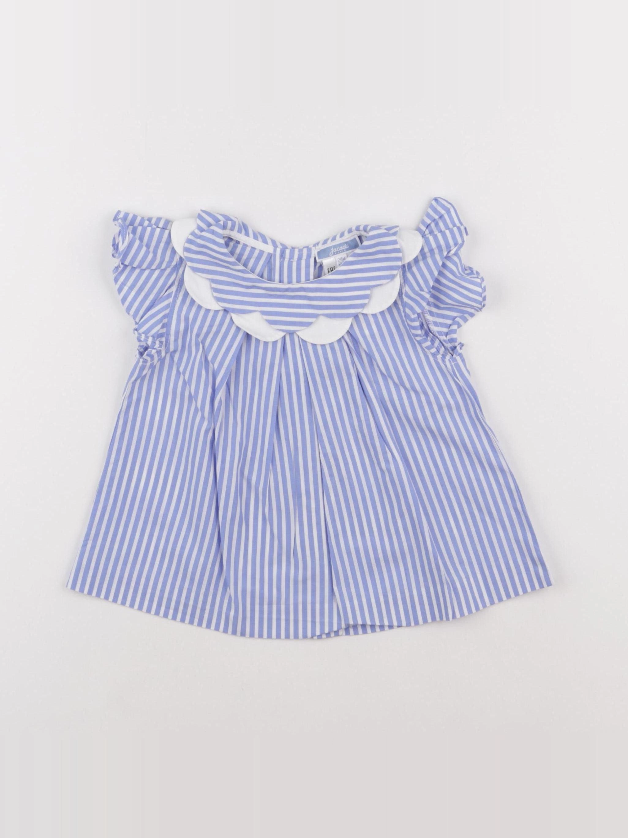 Jacadi - blouse bleu - 24 mois