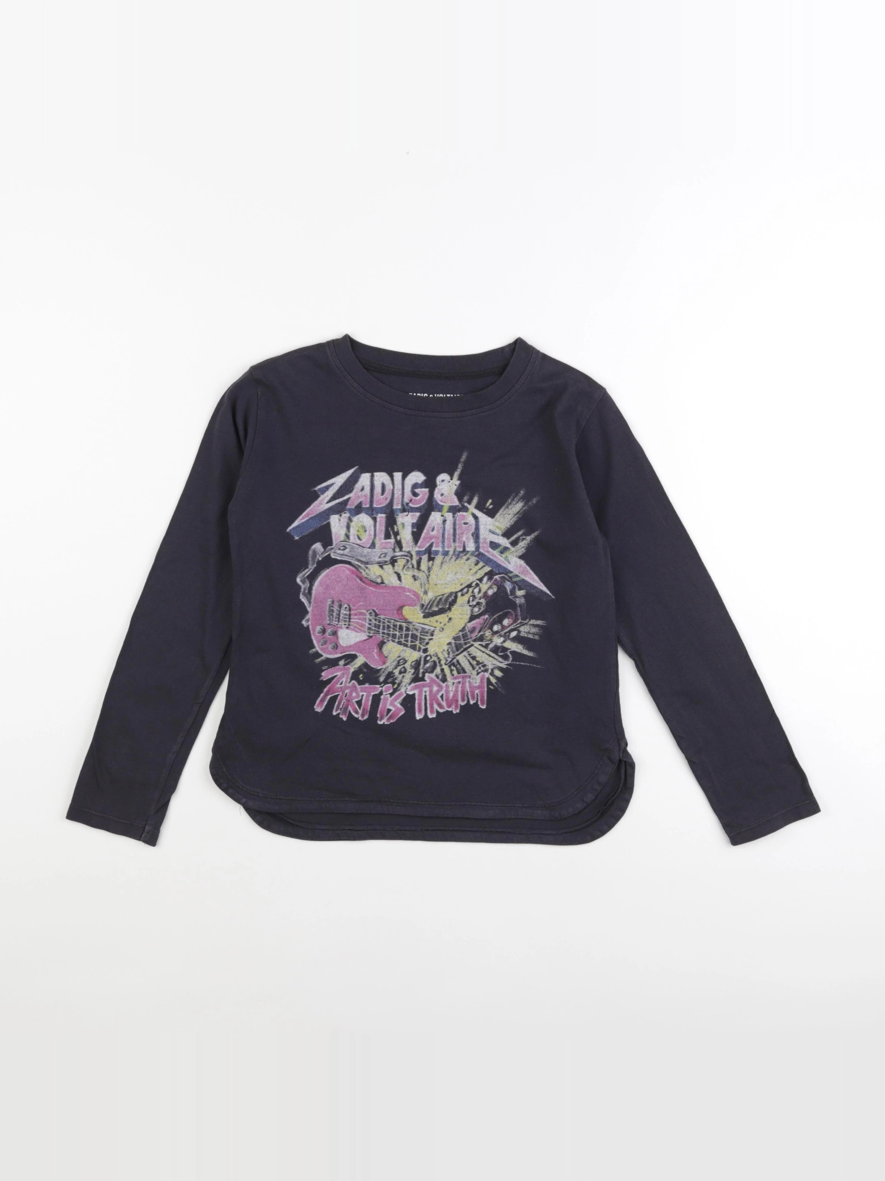 Zadig & Voltaire - tee-shirt gris - 8 ans