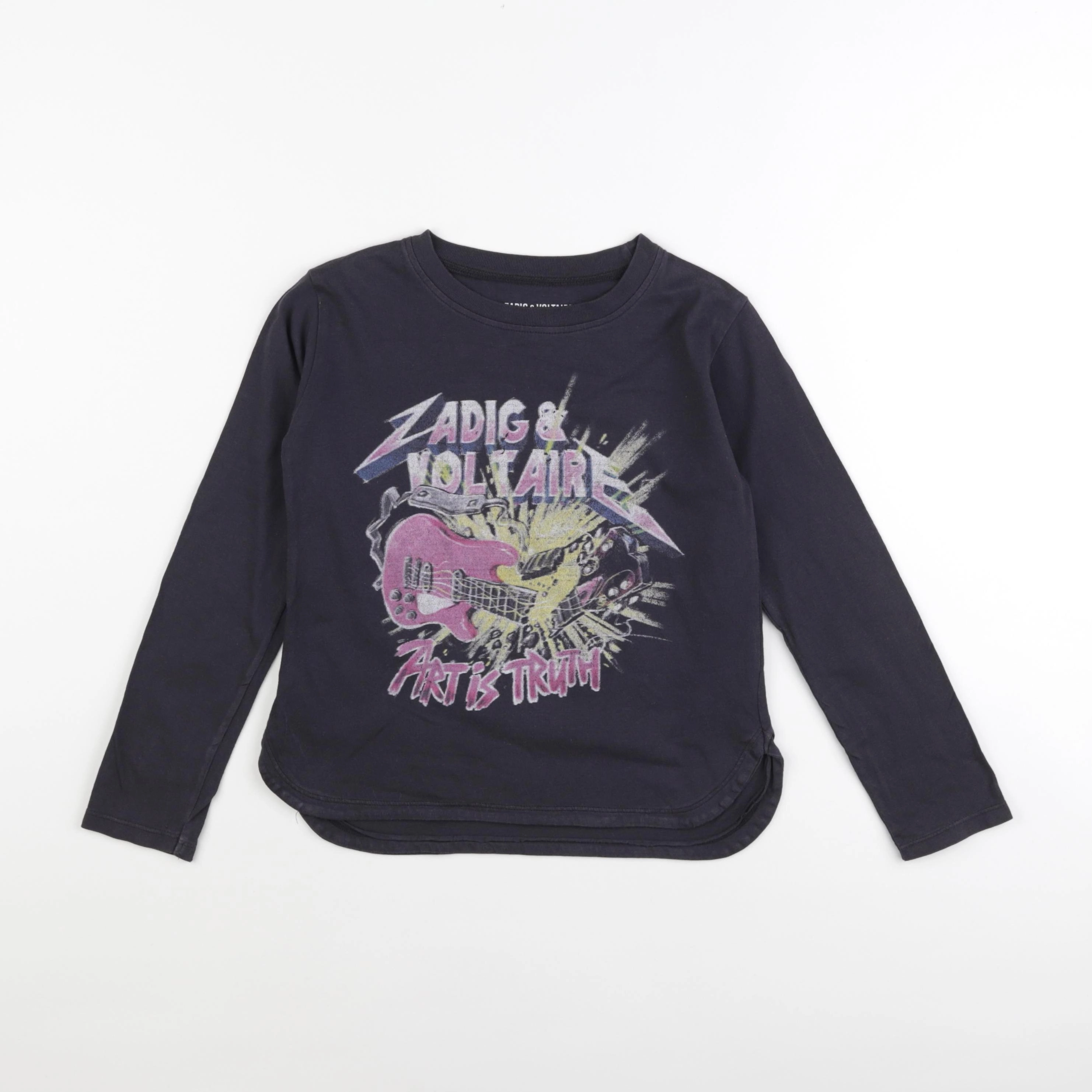 Zadig & Voltaire - tee-shirt gris - 8 ans