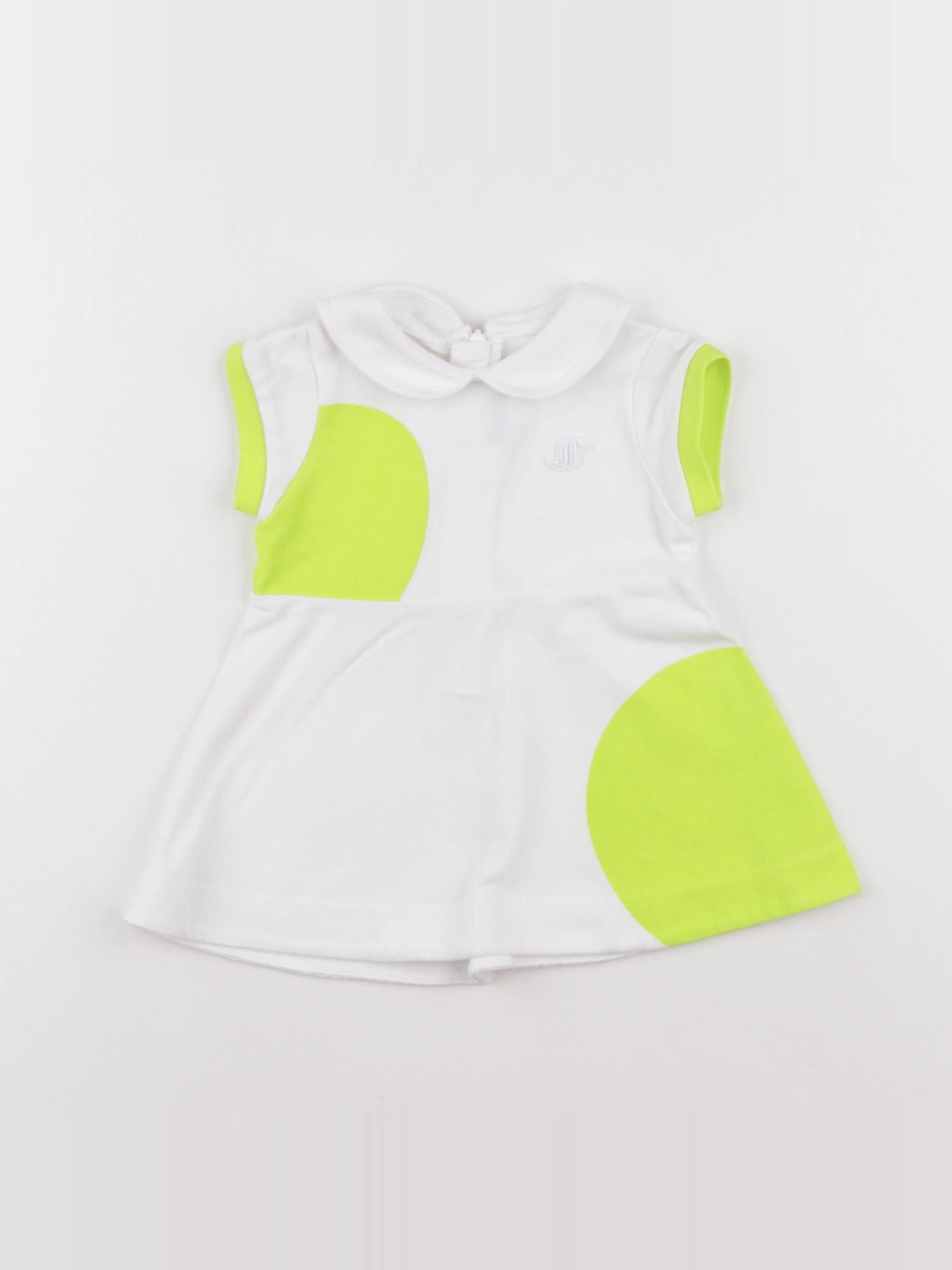 Jacadi - robe blanc, vert - 12 mois