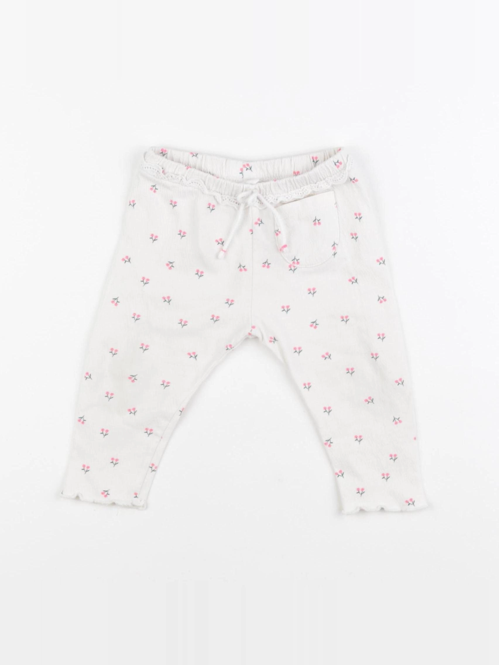 Zara - legging blanc - 6/9 mois