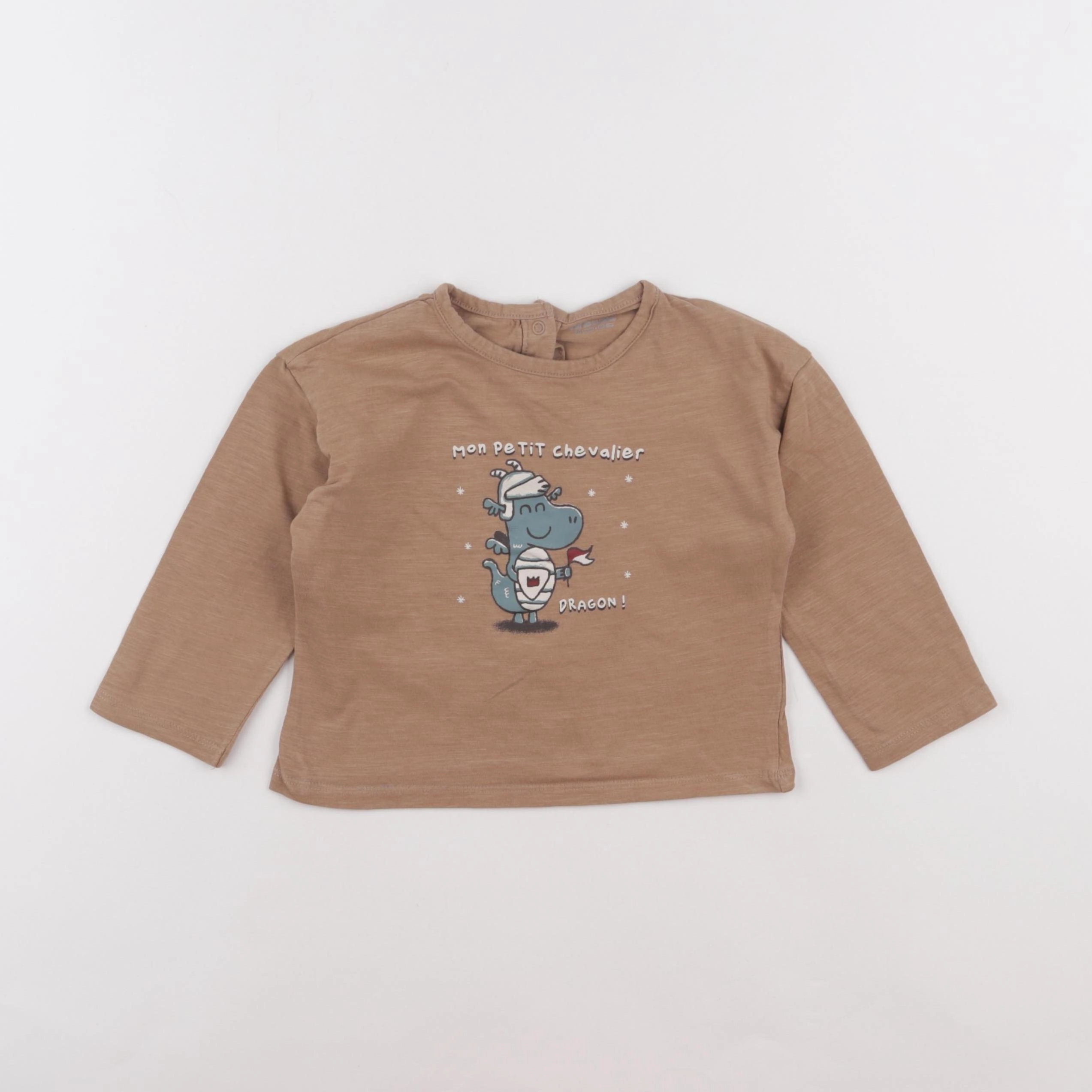 Vertbaudet - tee-shirt marron - 24 mois