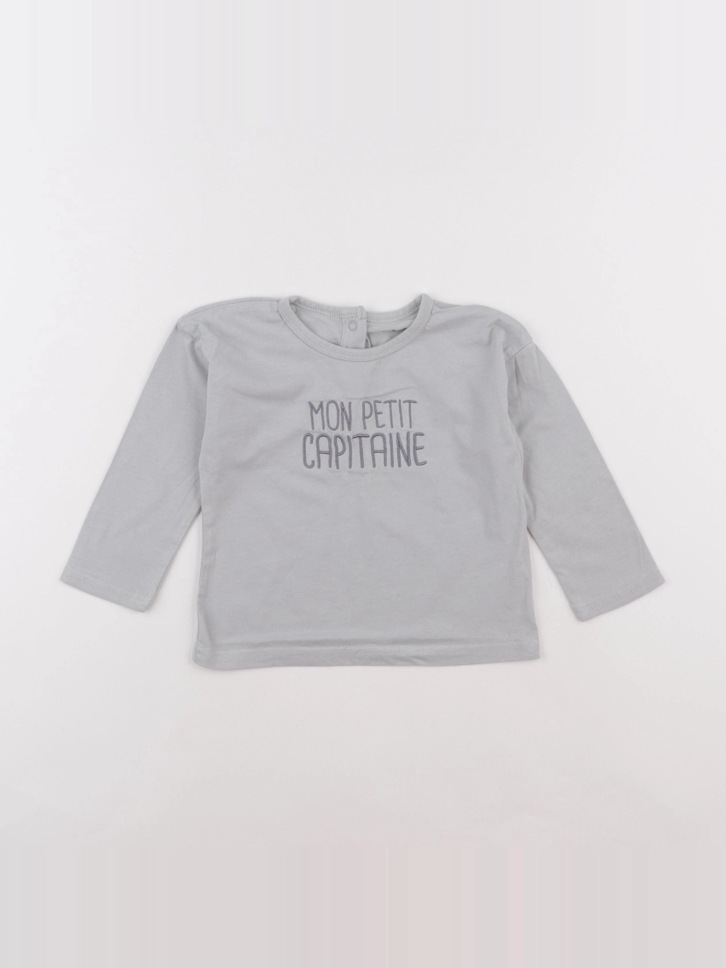 Vertbaudet - tee-shirt gris - 24 mois