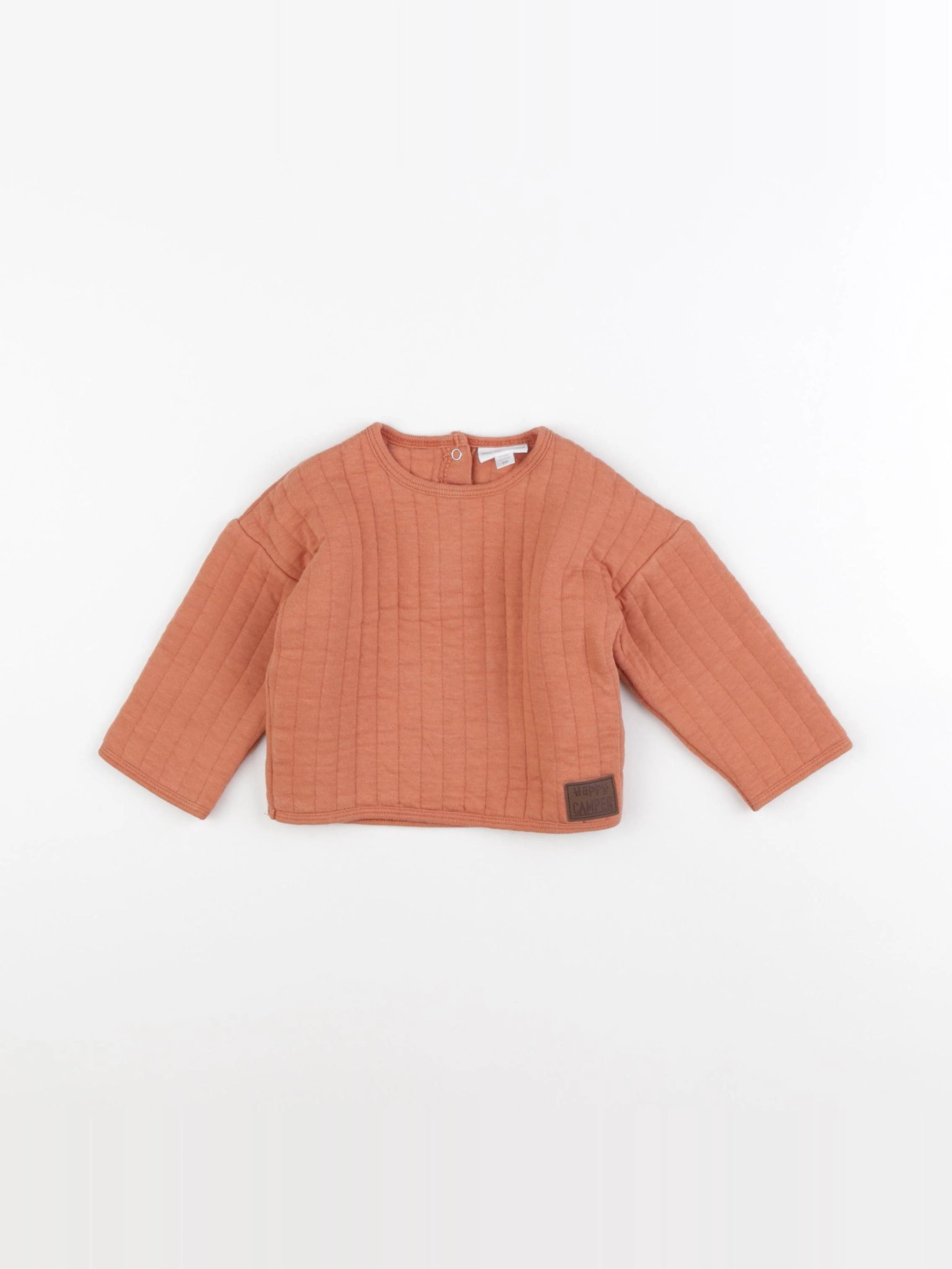 Vertbaudet - sweat marron - 6 mois
