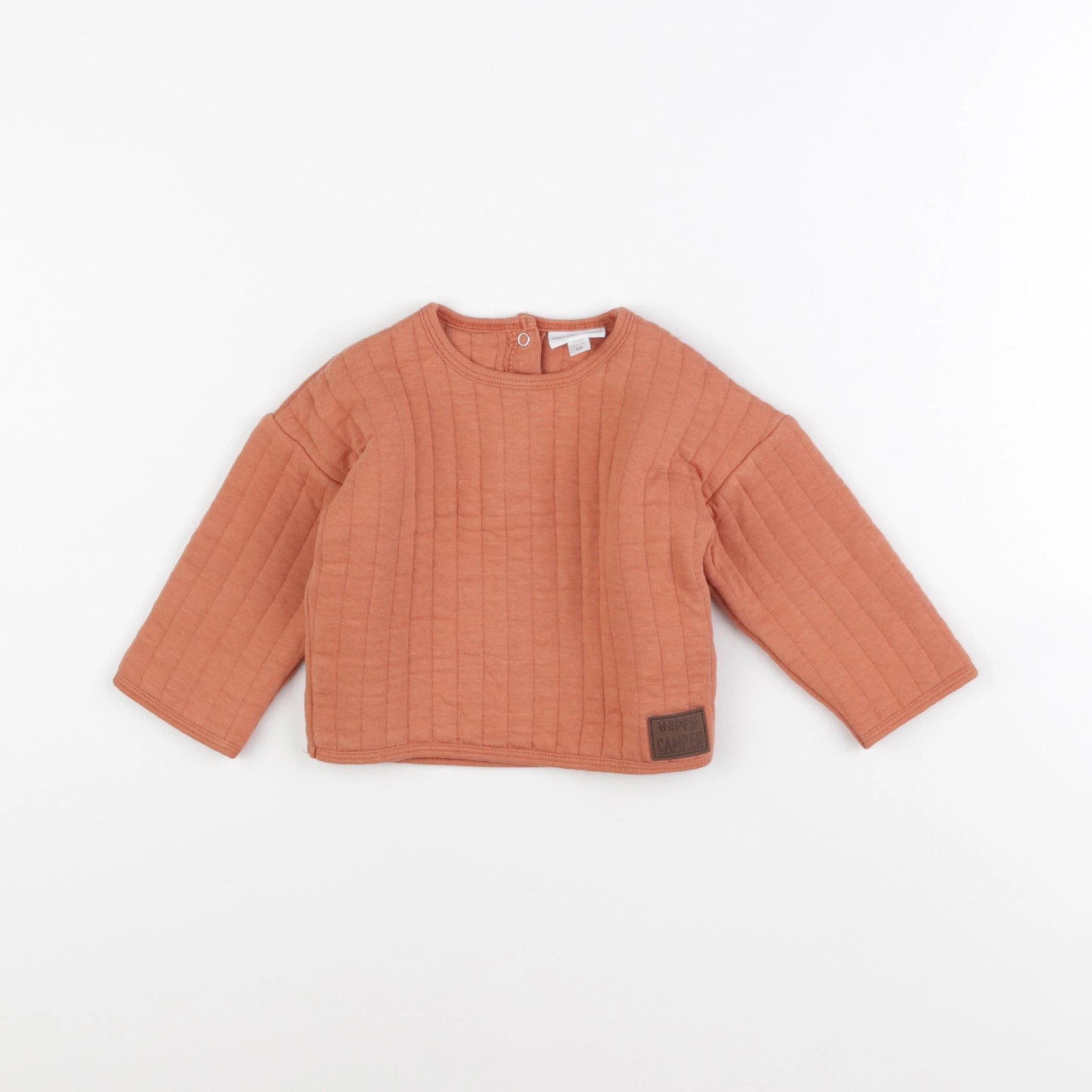 Vertbaudet - sweat marron - 6 mois