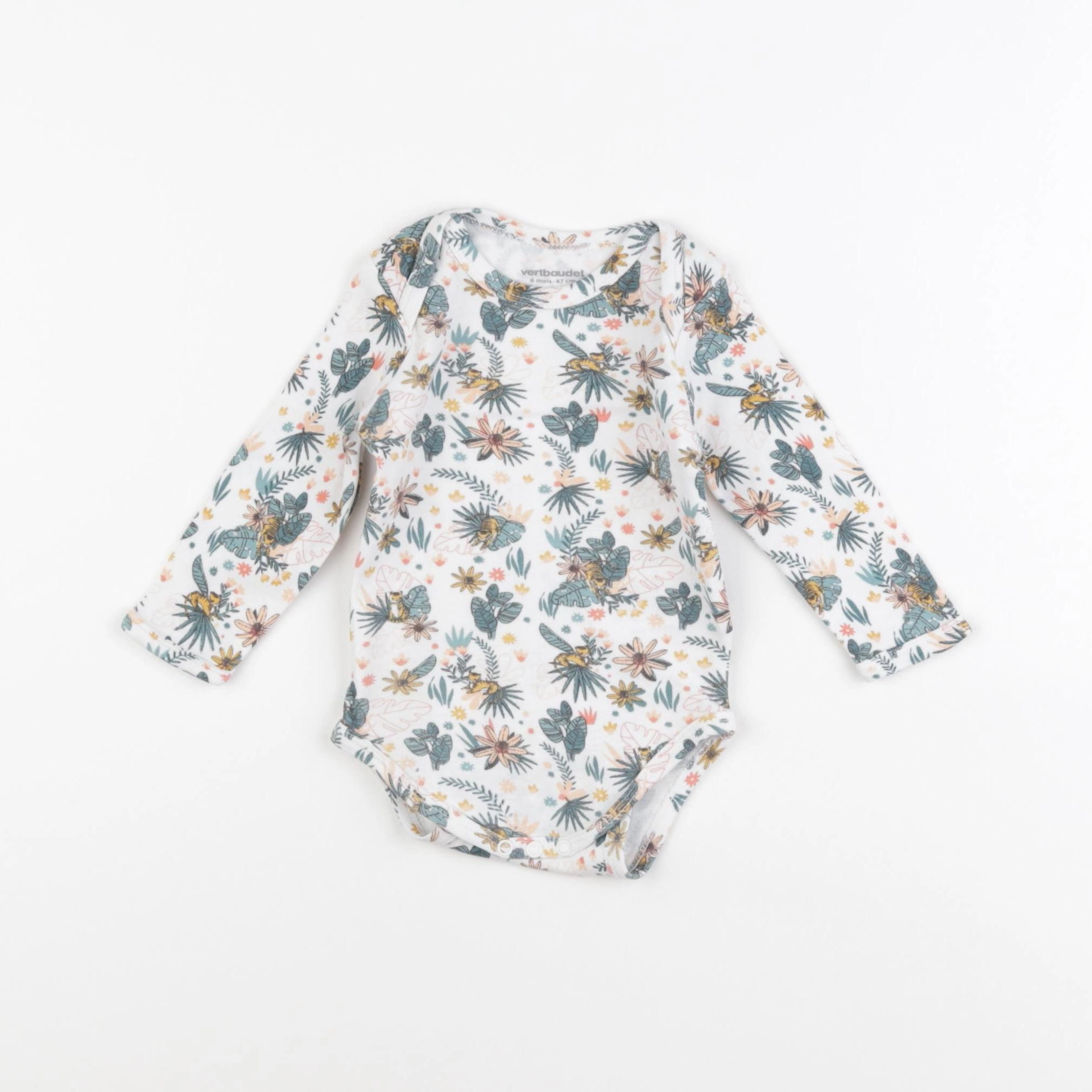 Vertbaudet - body multicolore - 6 mois