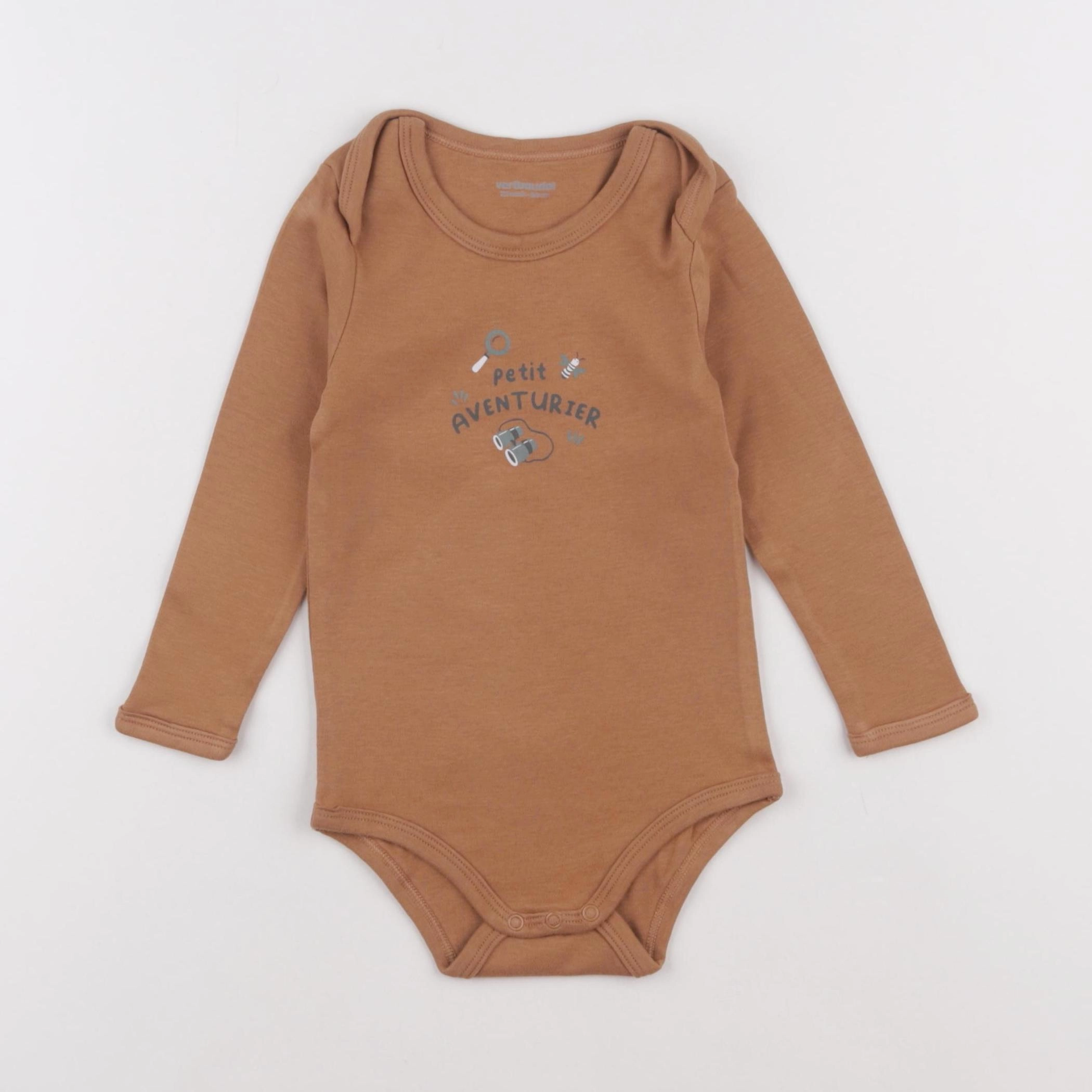 Vertbaudet - body marron - 24 mois