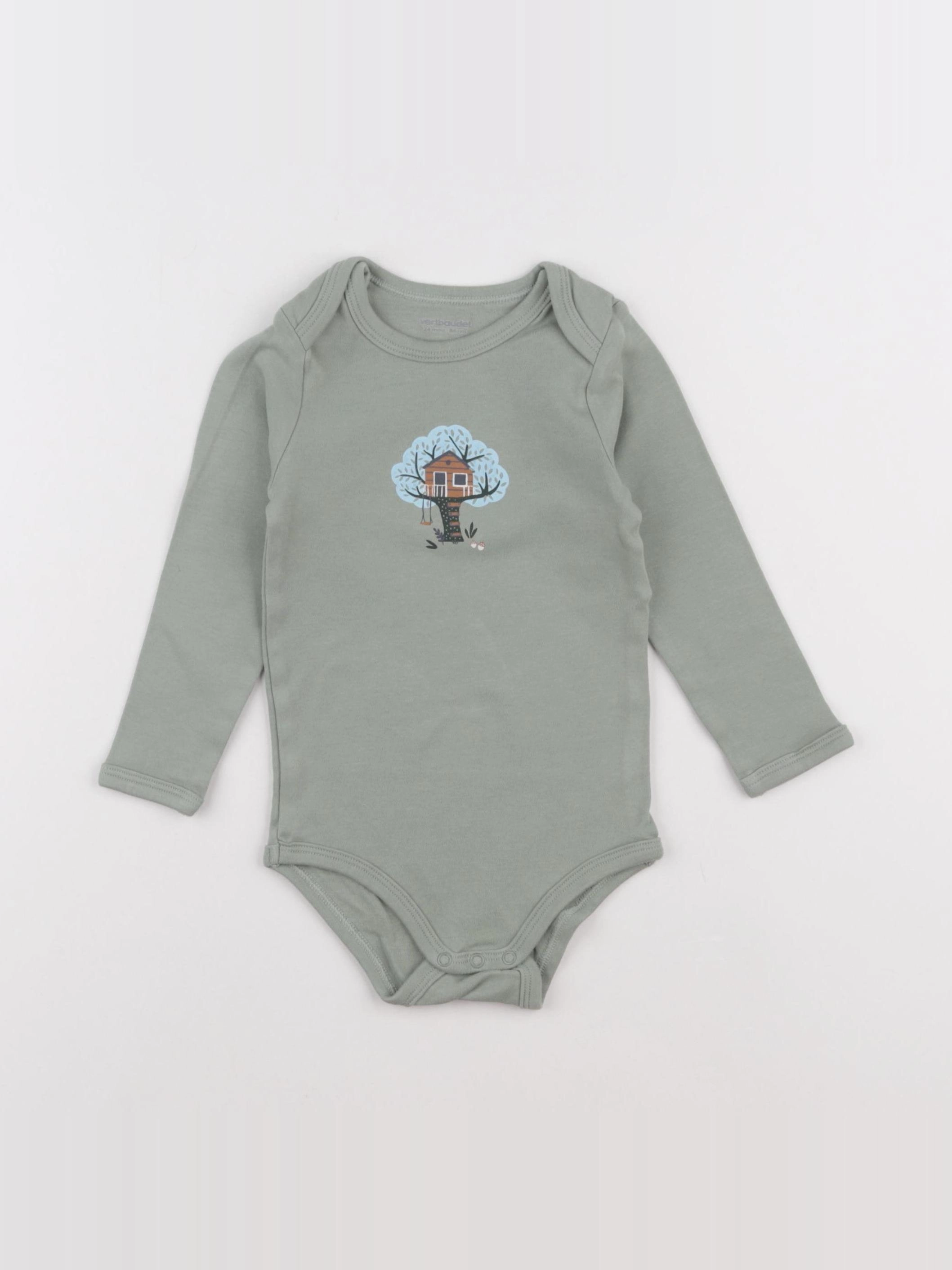 Vertbaudet - body vert - 24 mois