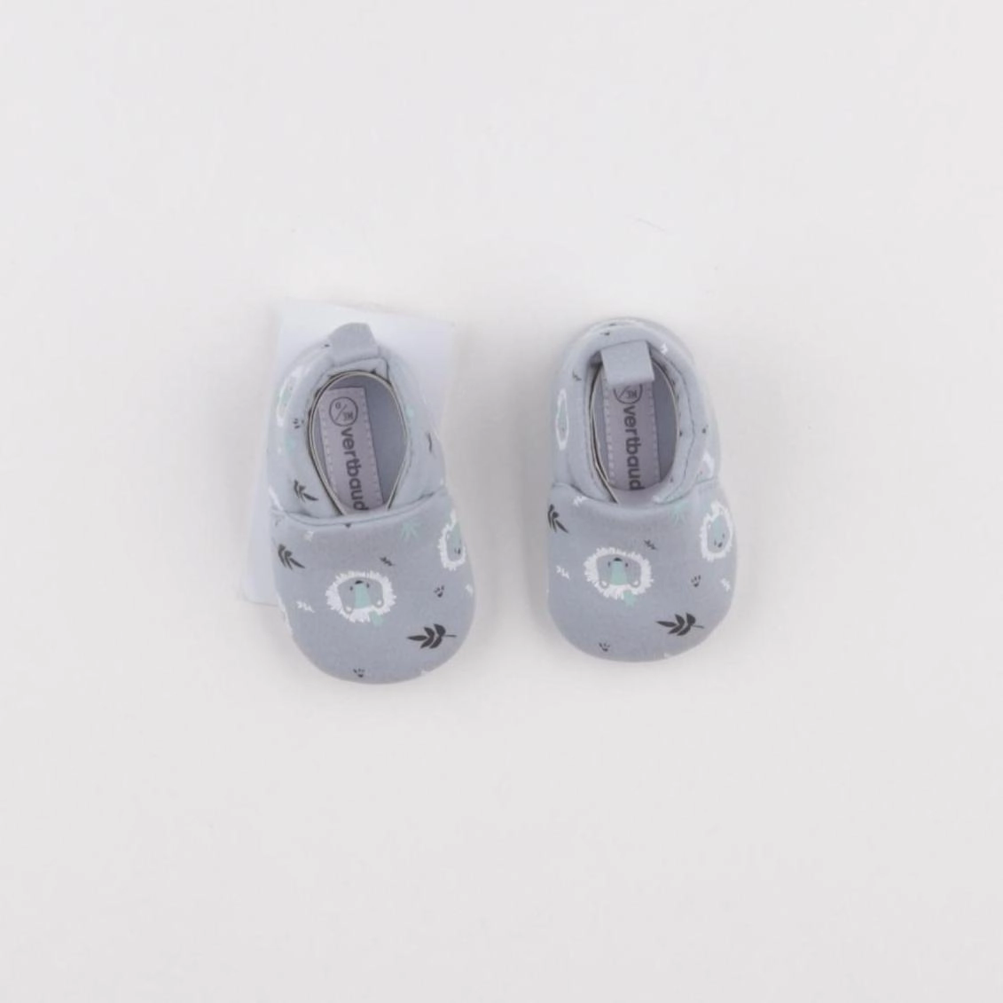 Vertbaudet - chaussons bleu, gris - pointure 15/16