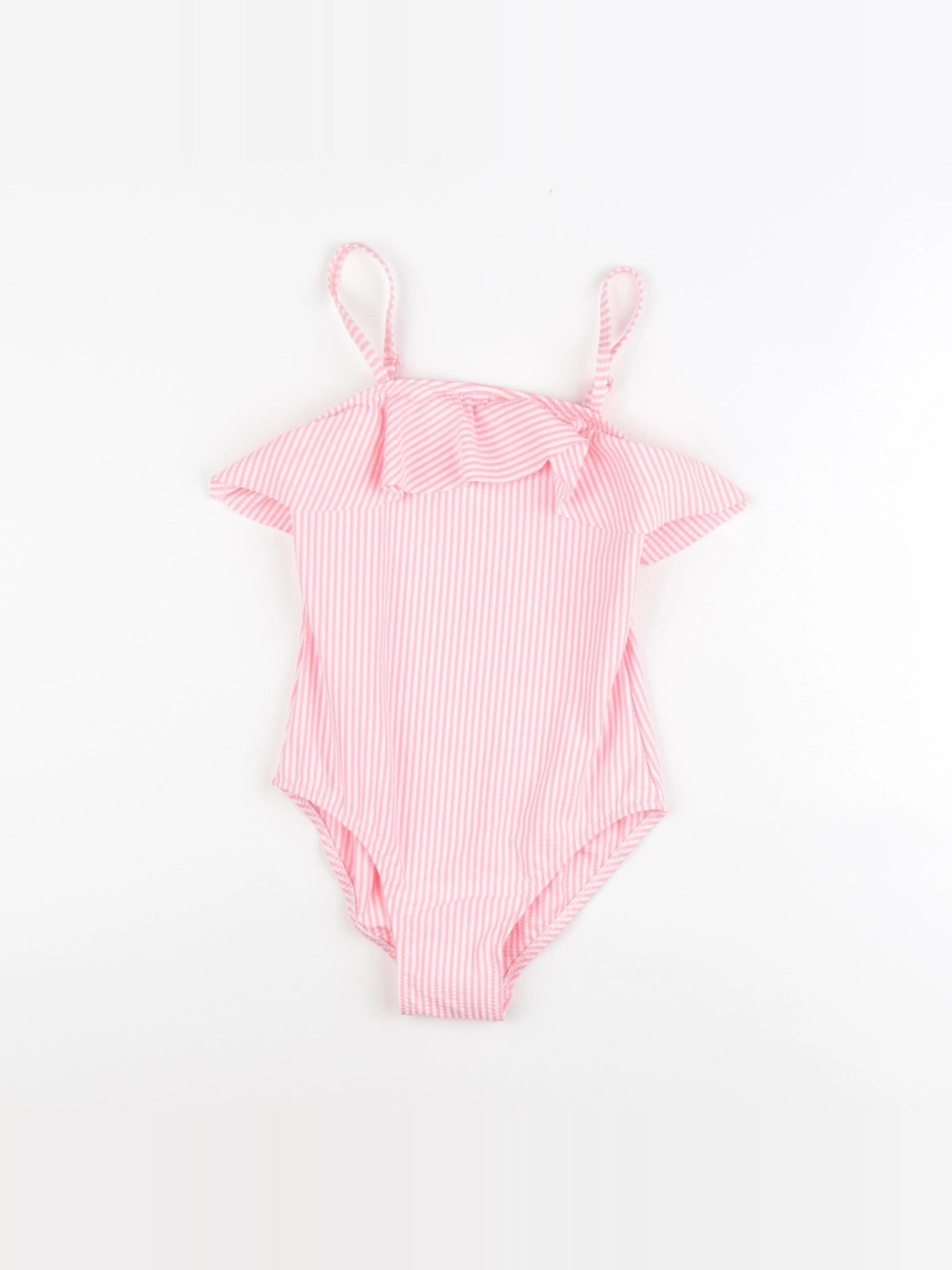 Okaidi - maillot de bain rose fluo - 8 ans