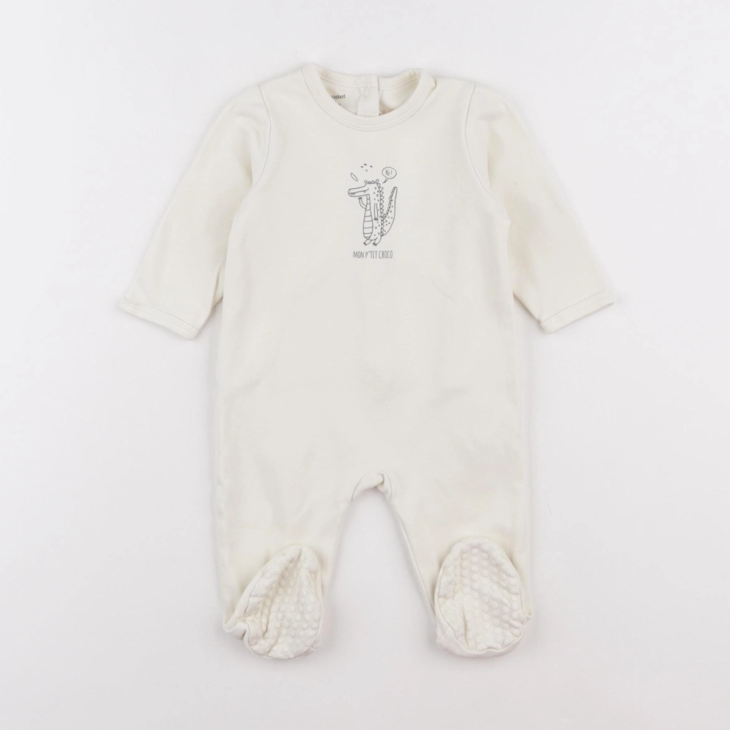 Vertbaudet - pyjama coton beige - 9 mois