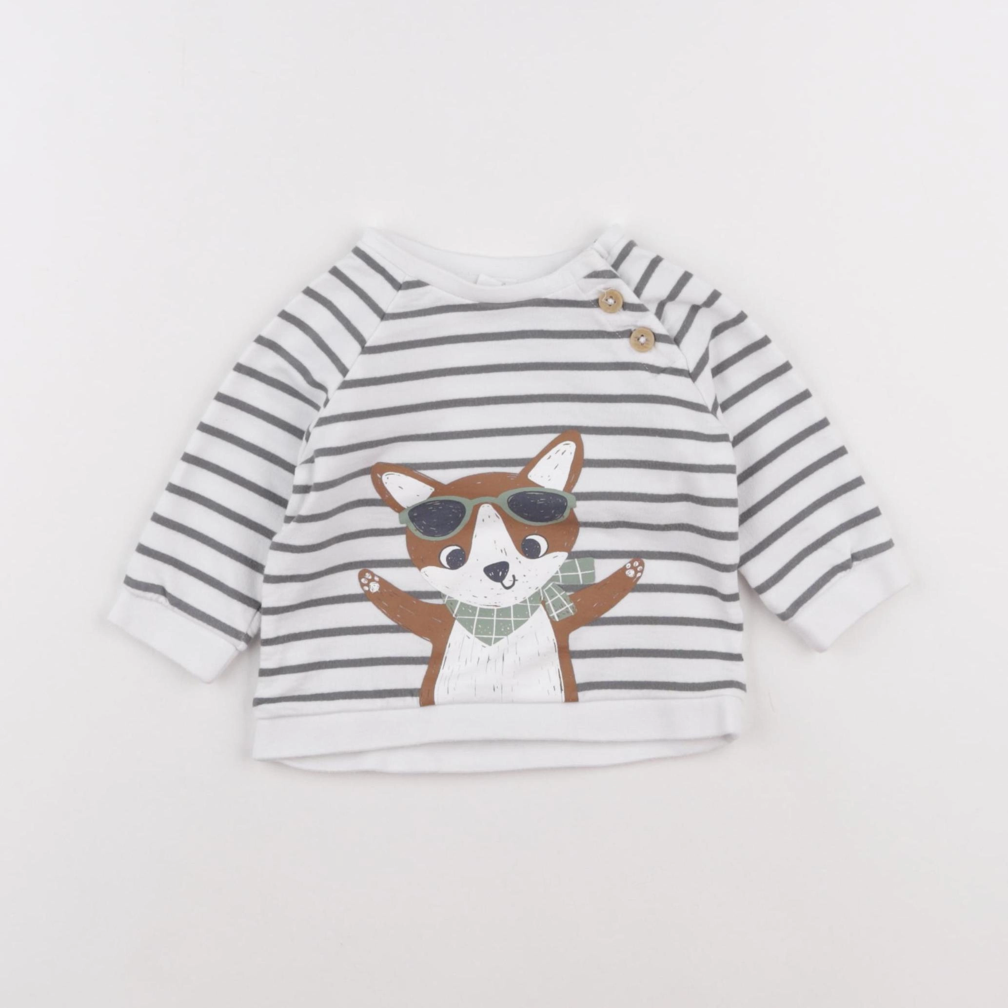 Vertbaudet - sweat multicolore - 9 mois