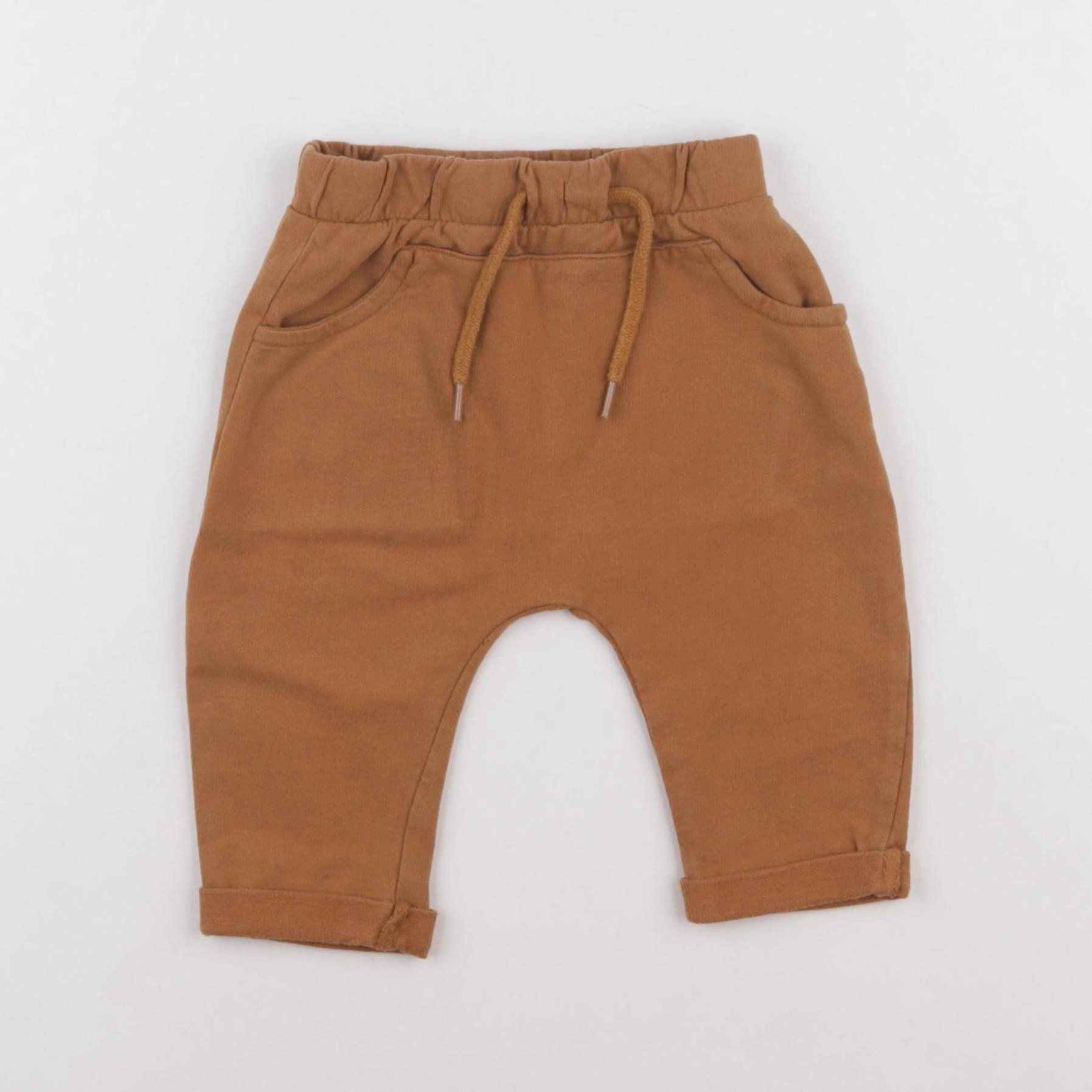 Vertbaudet - sarouel marron - 9 mois