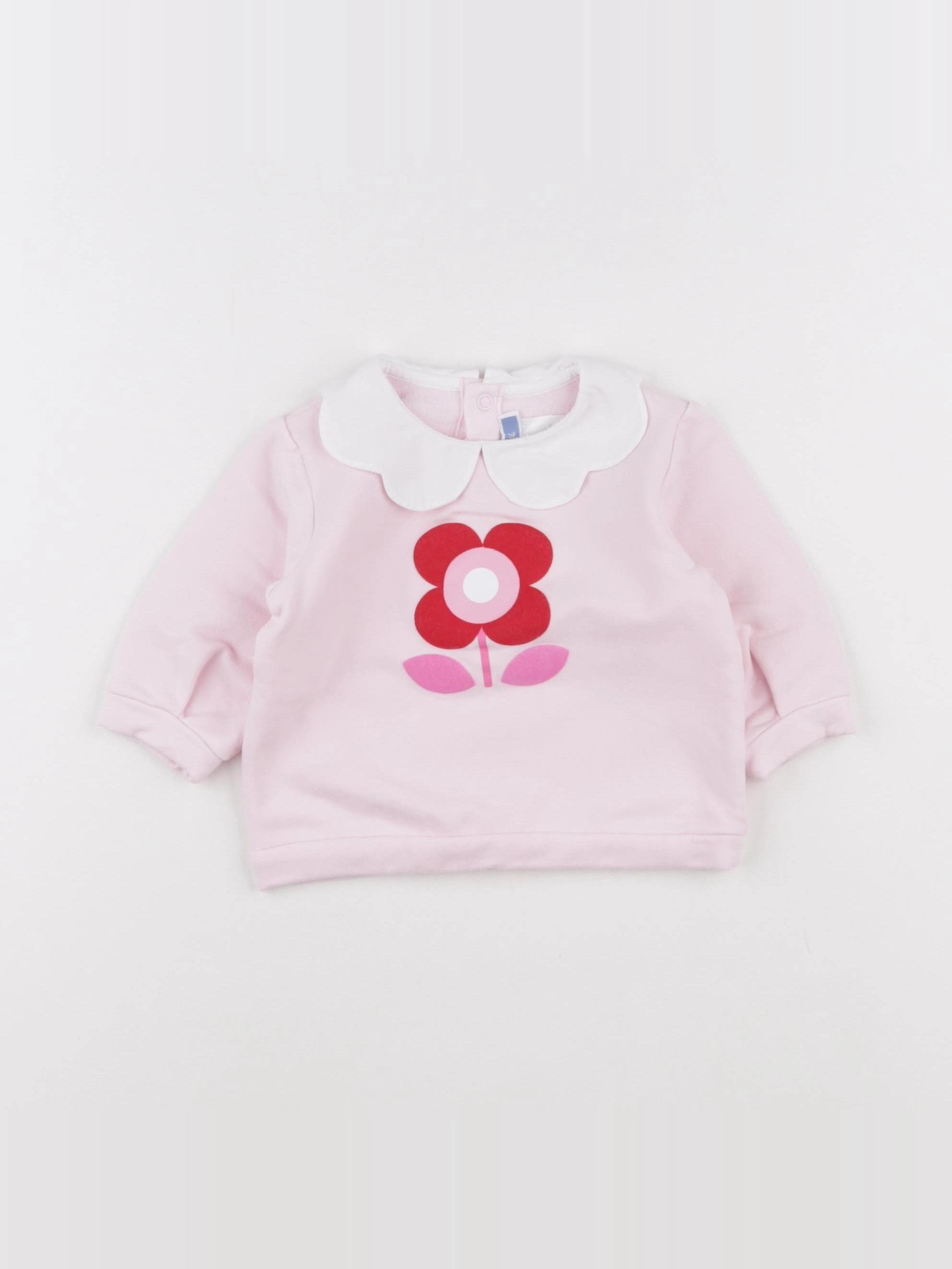 Jacadi - sweat rose - 6 mois