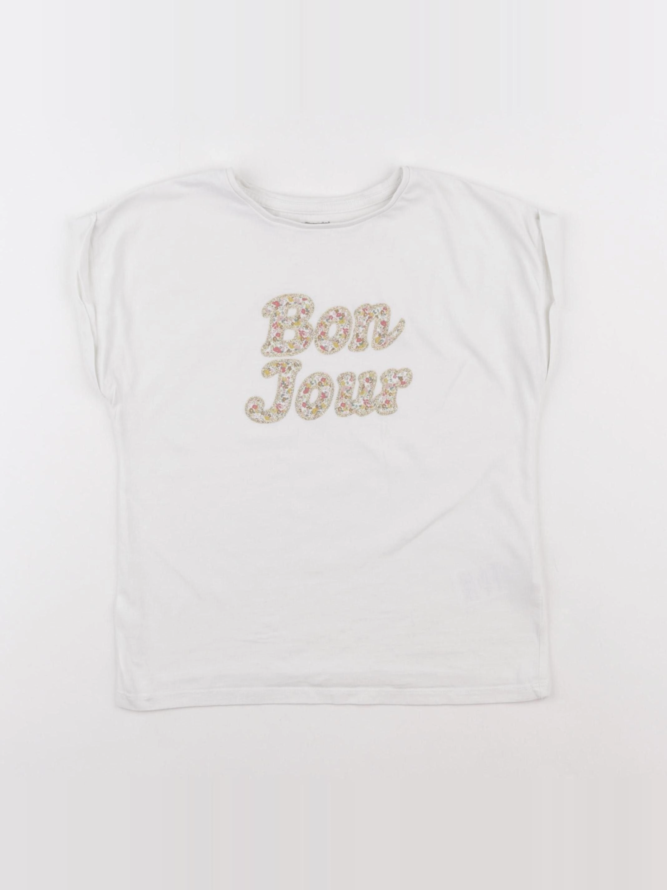 Vertbaudet - tee-shirt blanc - 8 ans