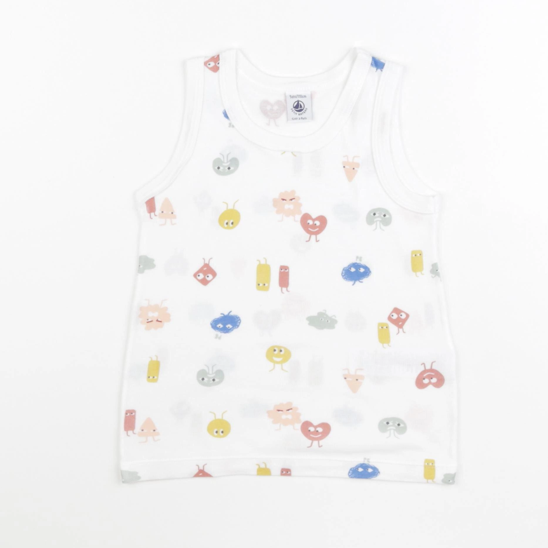 Petit Bateau - maillot de corps blanc - 5 ans
