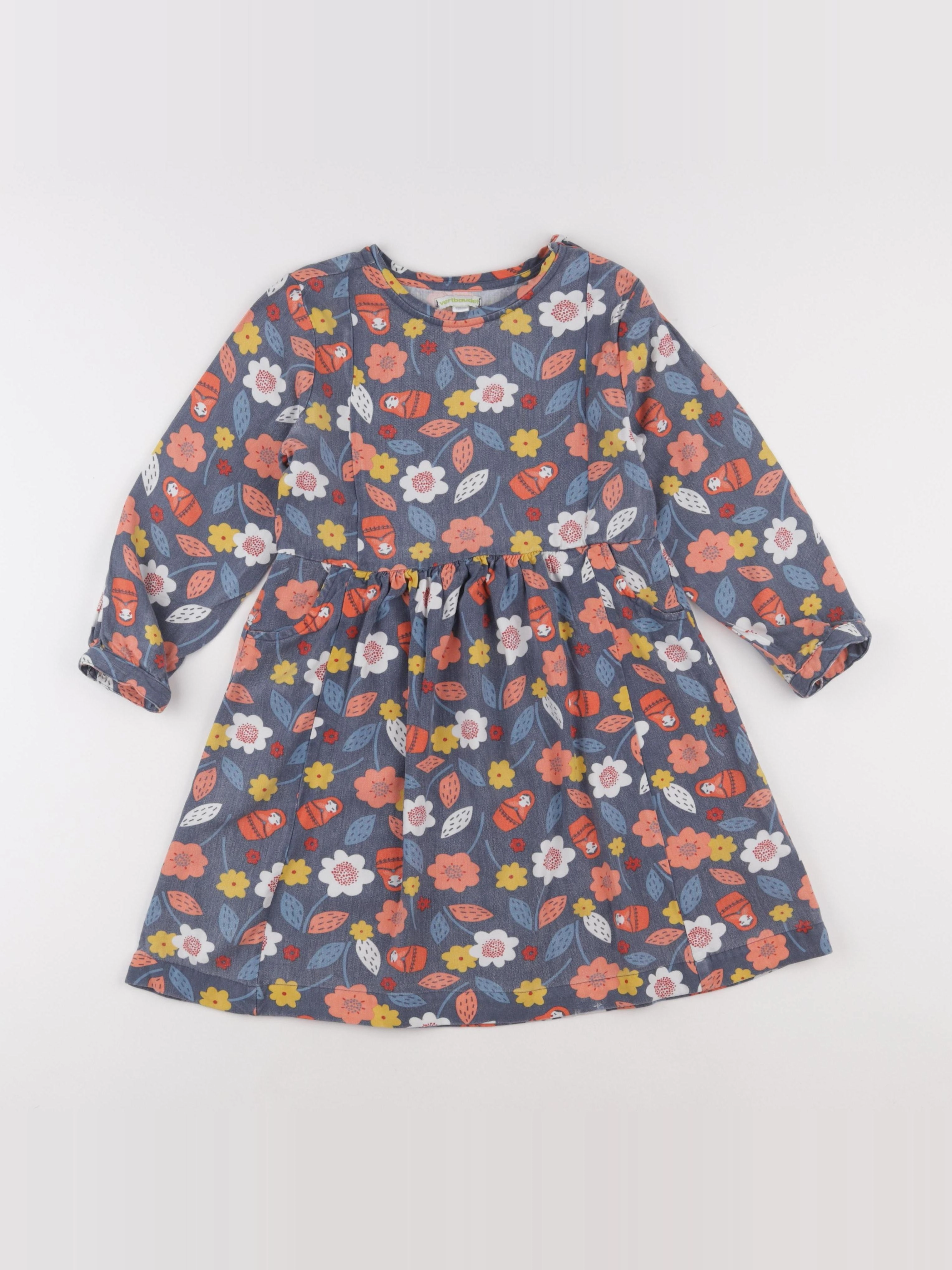 Vertbaudet - robe multicolore - 8 ans