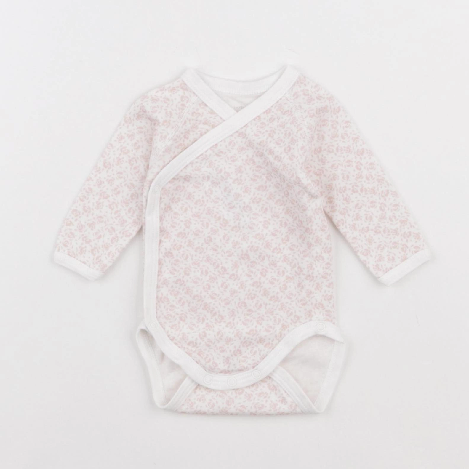 Petit Bateau - body rose, blanc - 1 mois