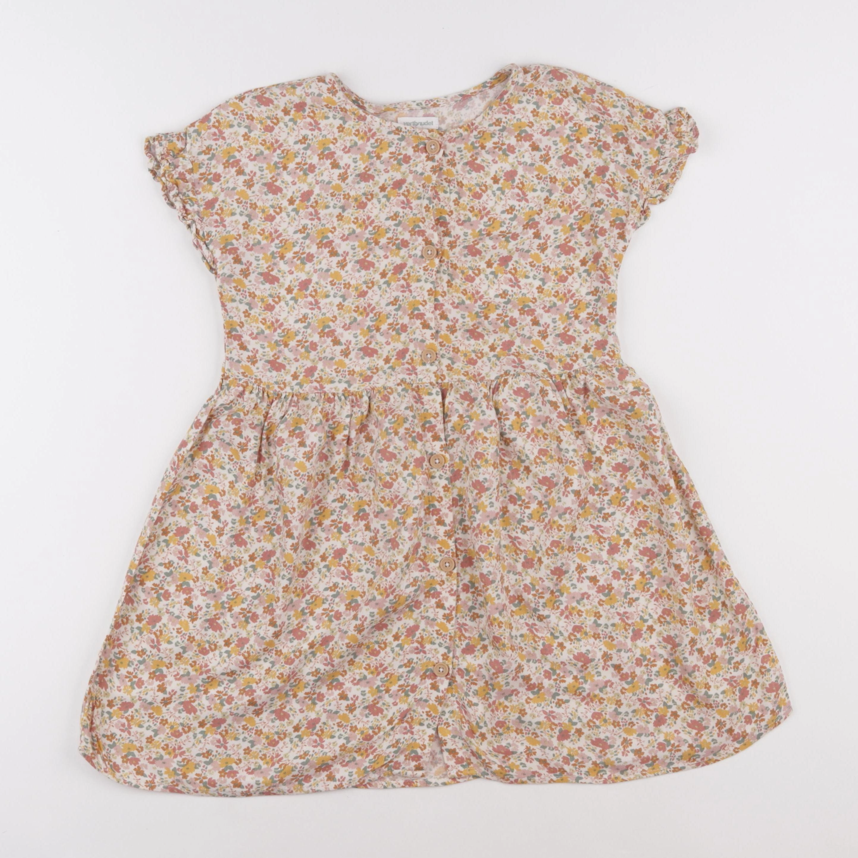 Vertbaudet - robe jaune - 7 ans