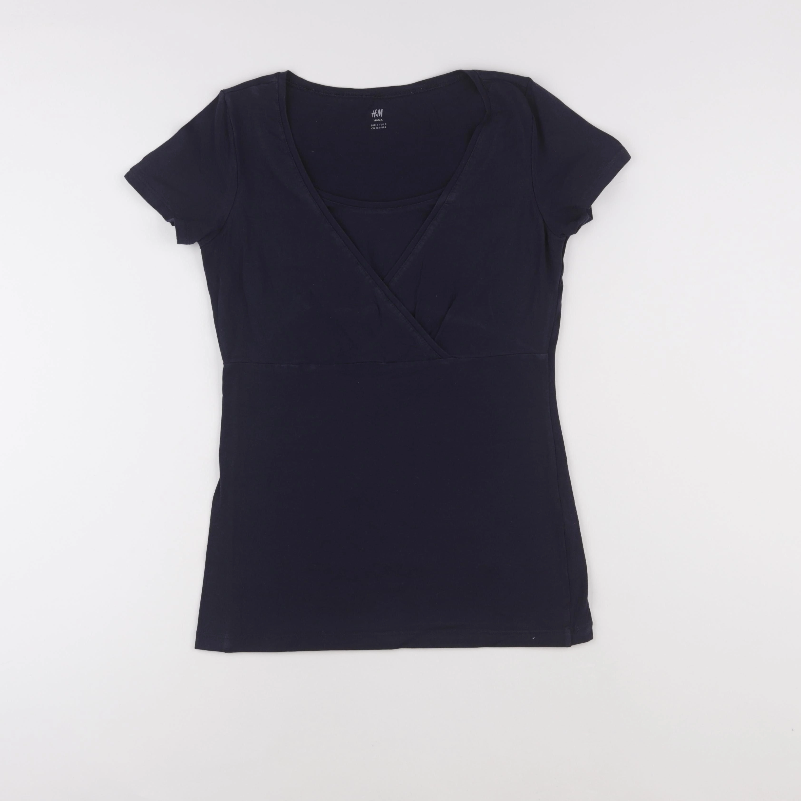 H&M - tee-shirt grossesse bleu - s