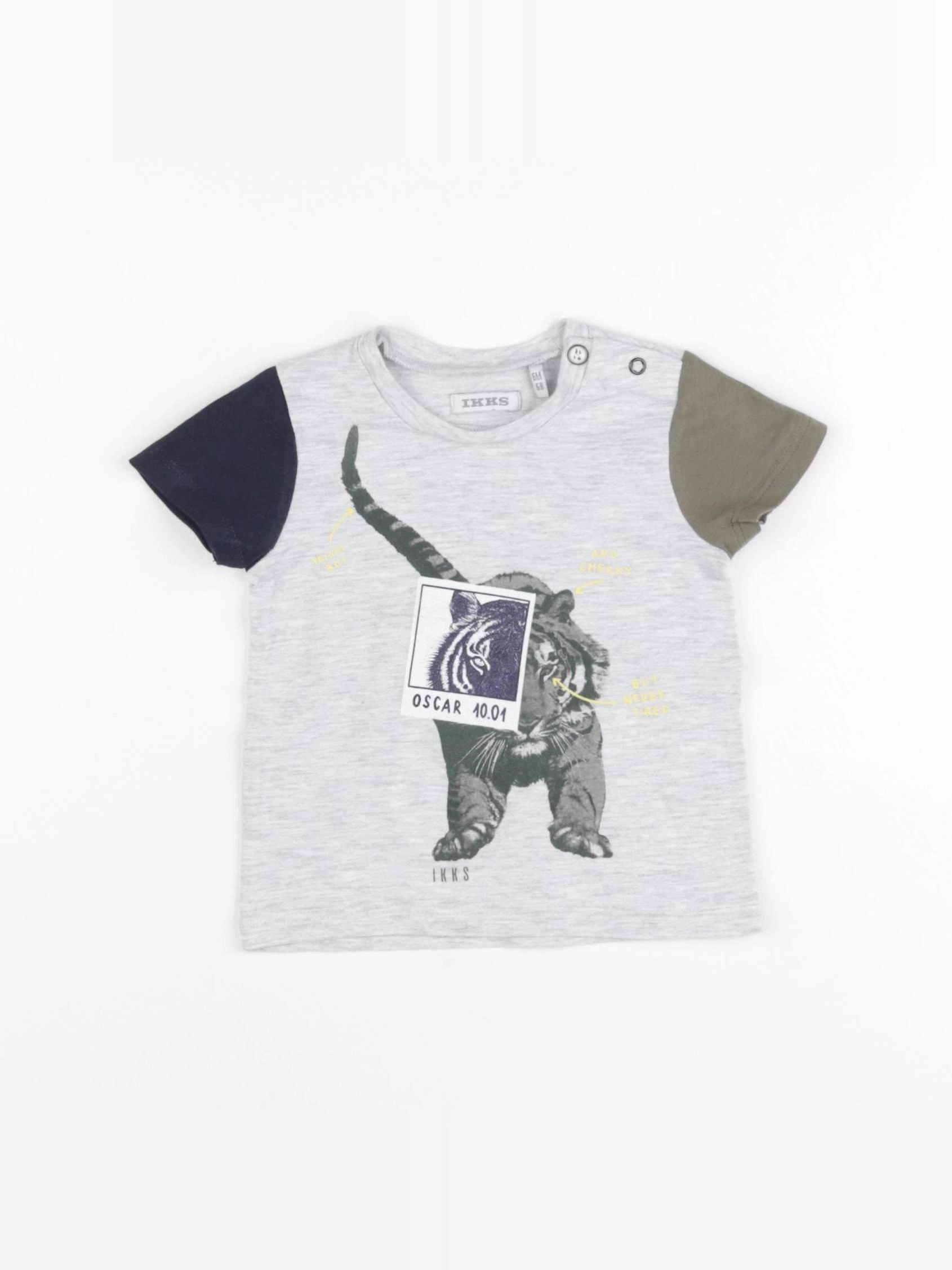 IKKS - tee-shirt gris - 6 mois