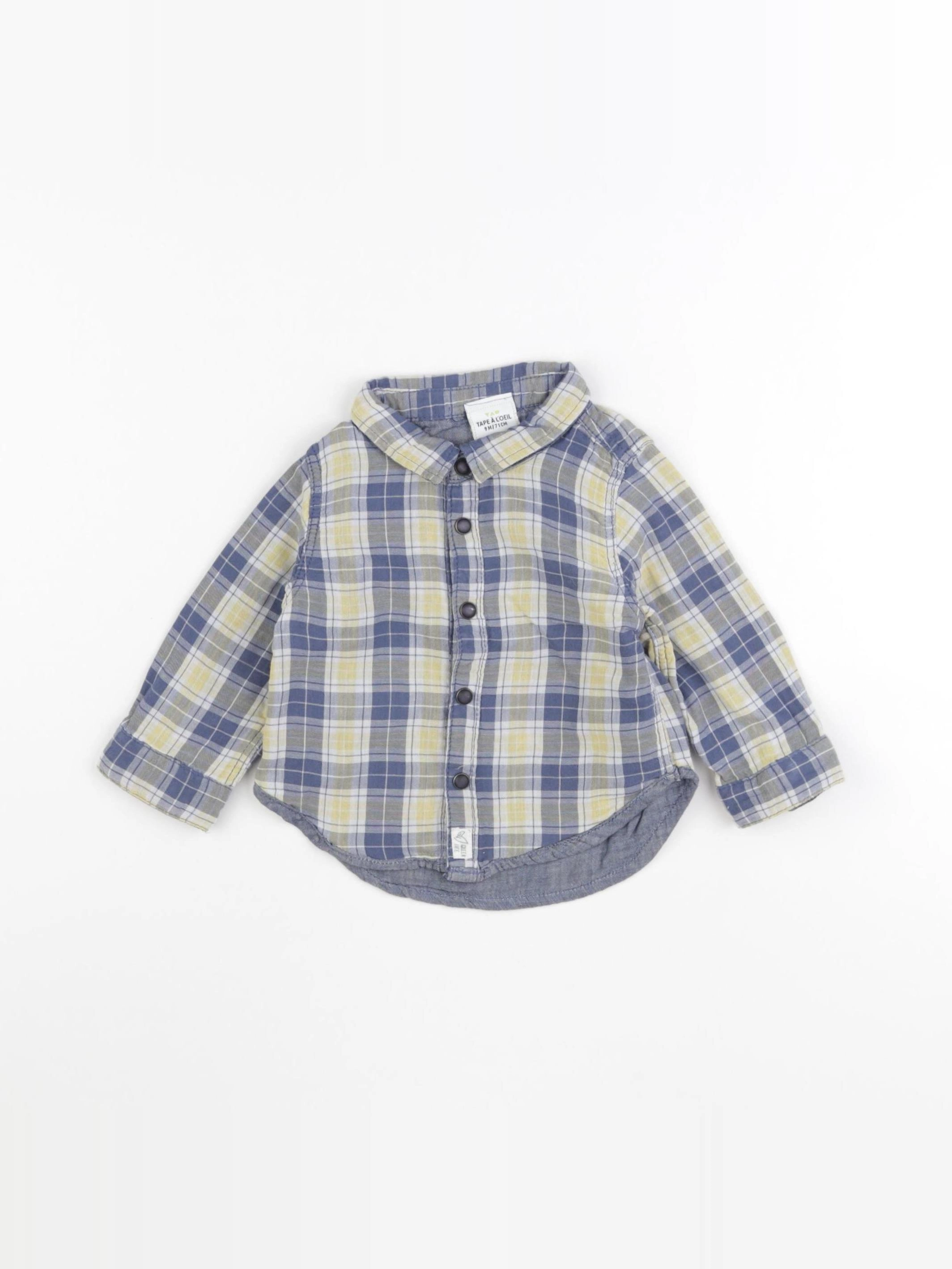 Tape à l'oeil - chemise bleu - 9 mois