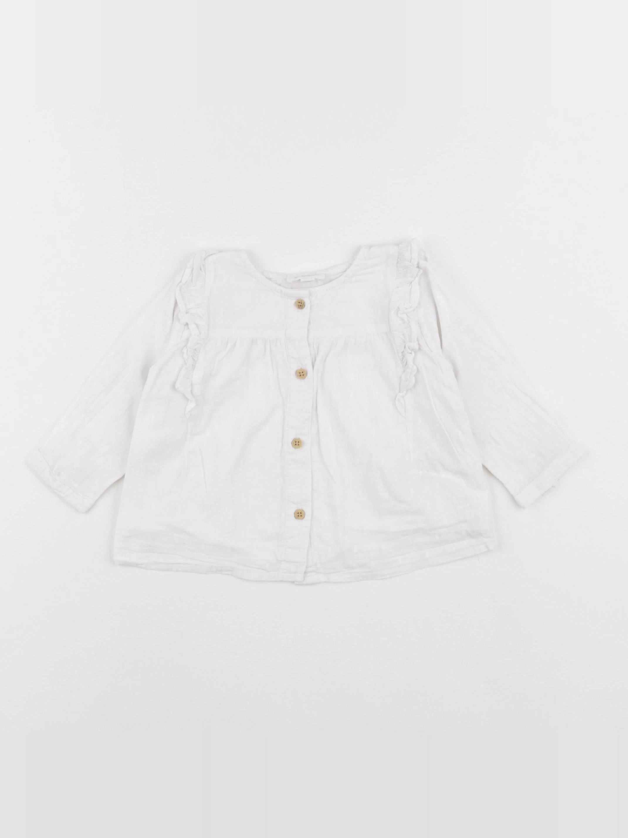 Vertbaudet - chemise blanc - 6 mois
