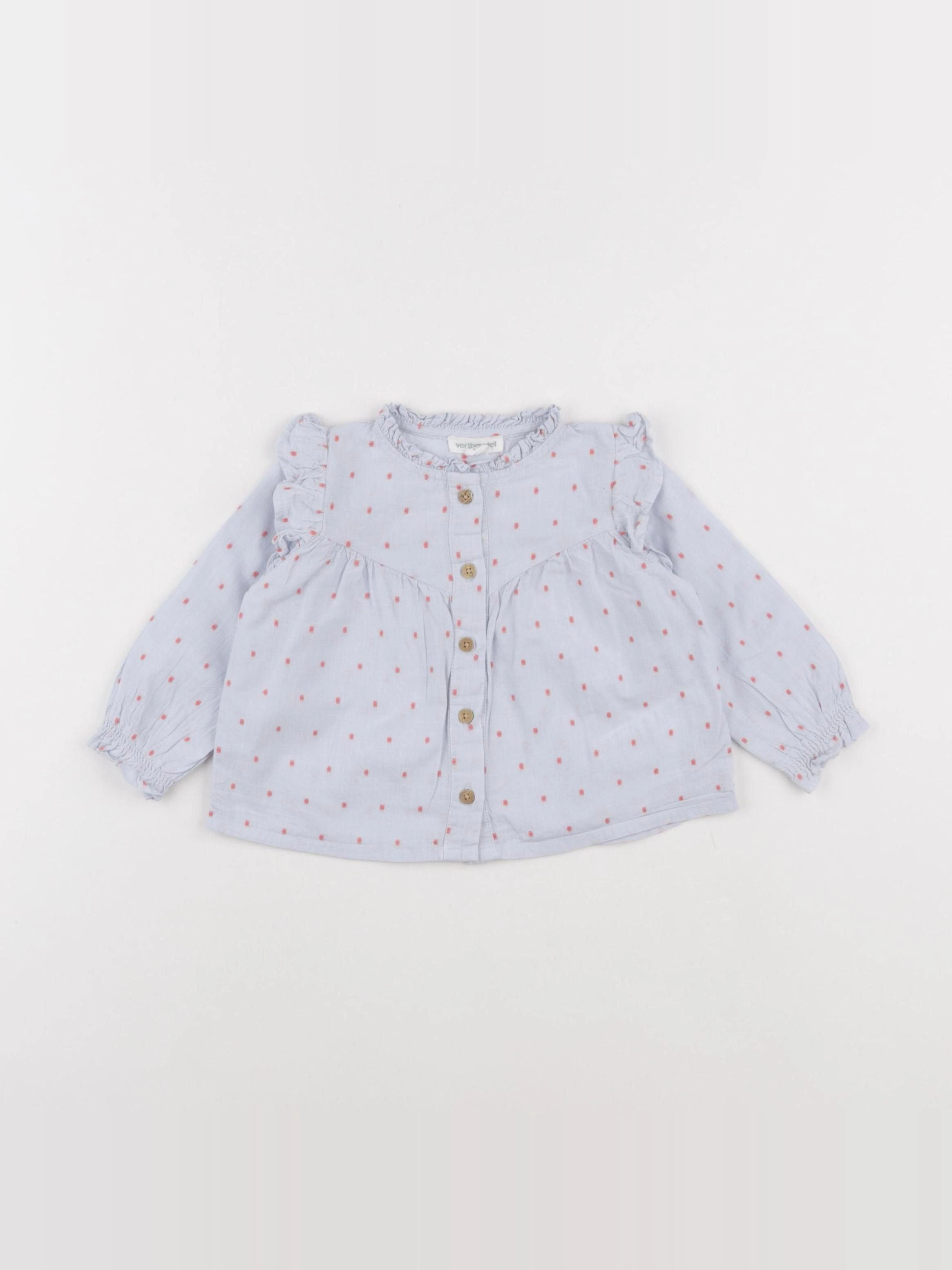 Vertbaudet - blouse bleu - 6 mois