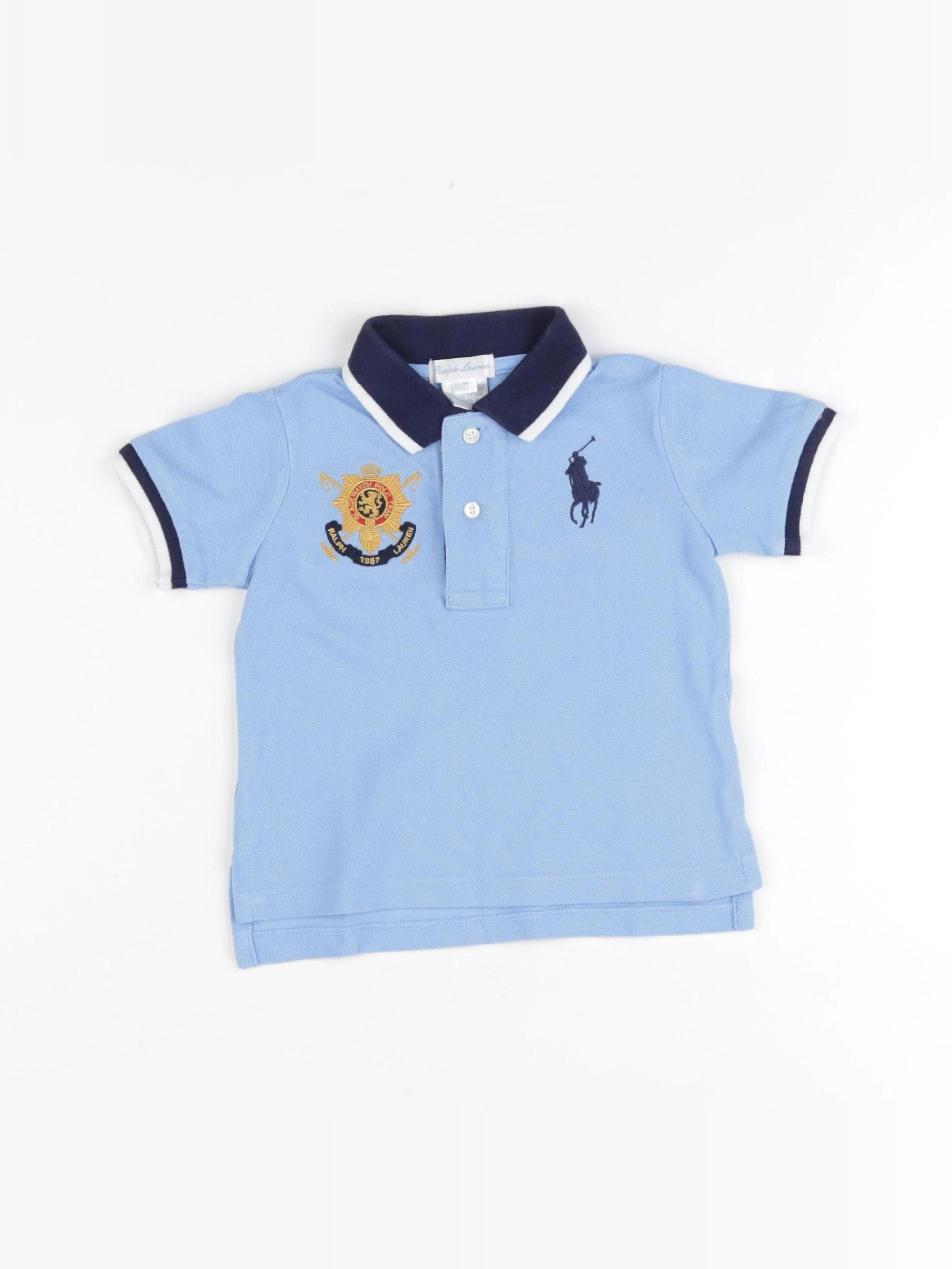 Ralph Lauren - polo bleu - 9 mois