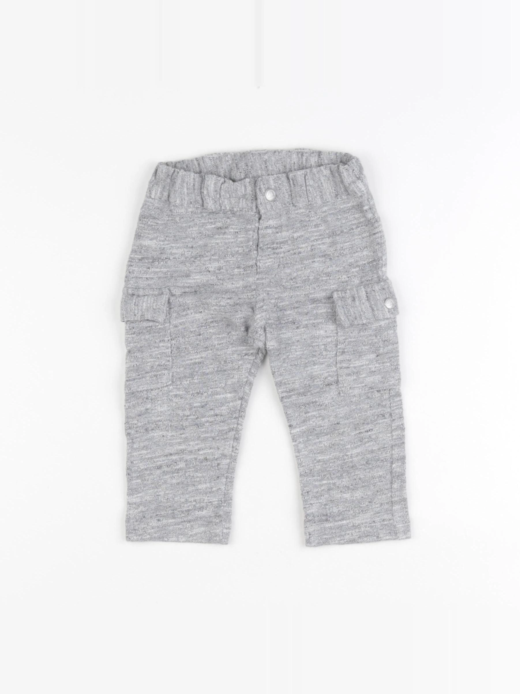 Petit Bateau - pantalon gris - 12 mois