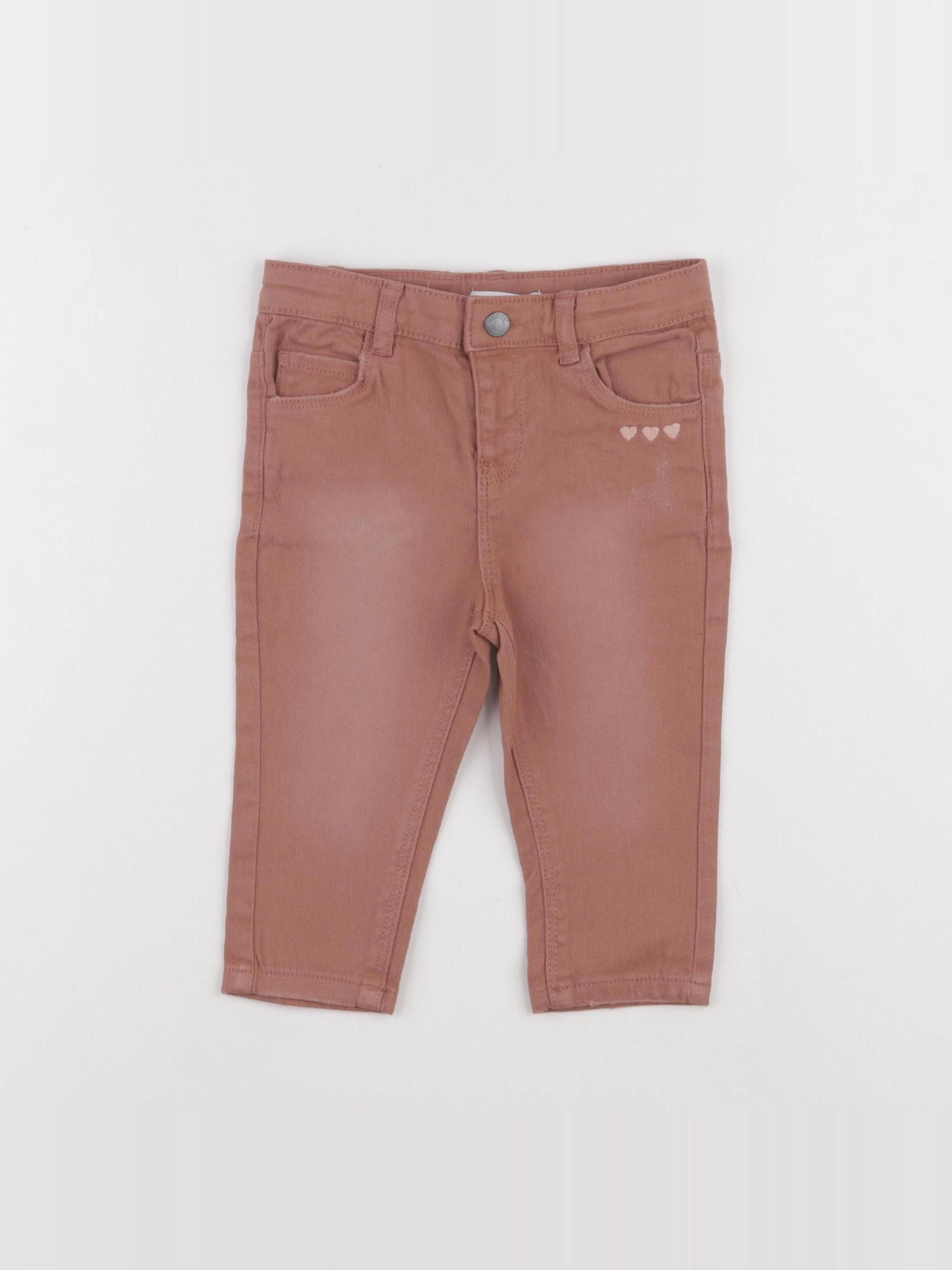 Vertbaudet - pantalon marron - 12 mois