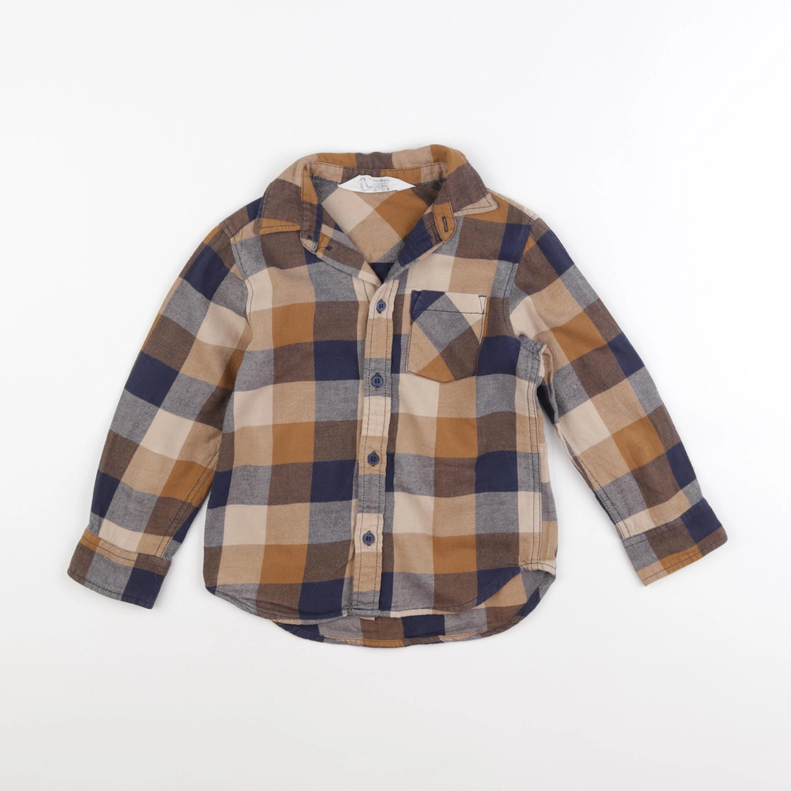 H&M - chemise marron - 3/4 ans
