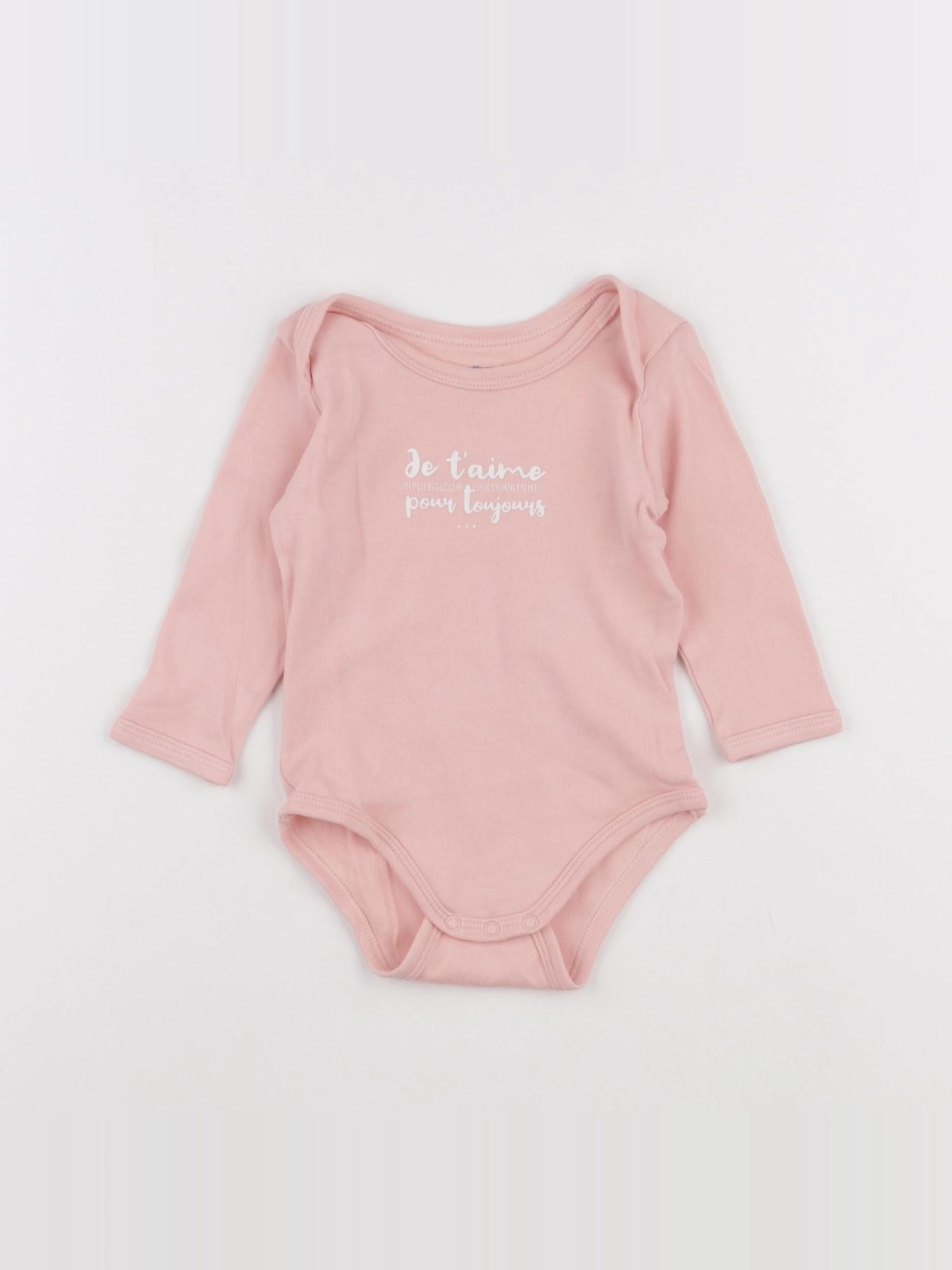 Vertbaudet - body rose - 6 mois