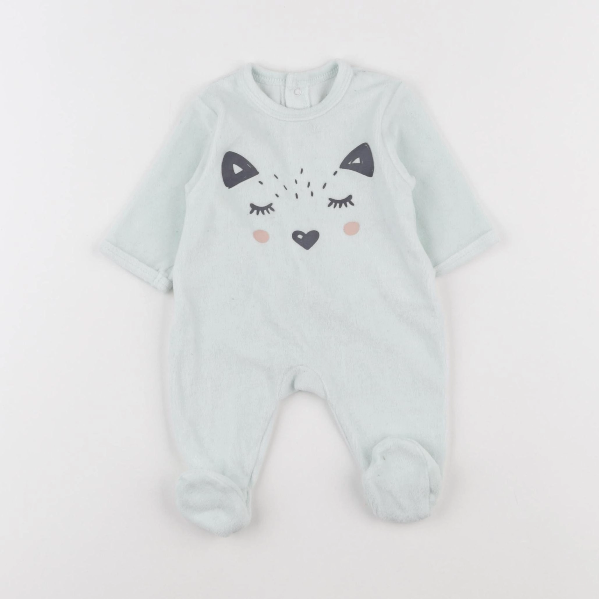 La Redoute - pyjama velours vert - 1 mois