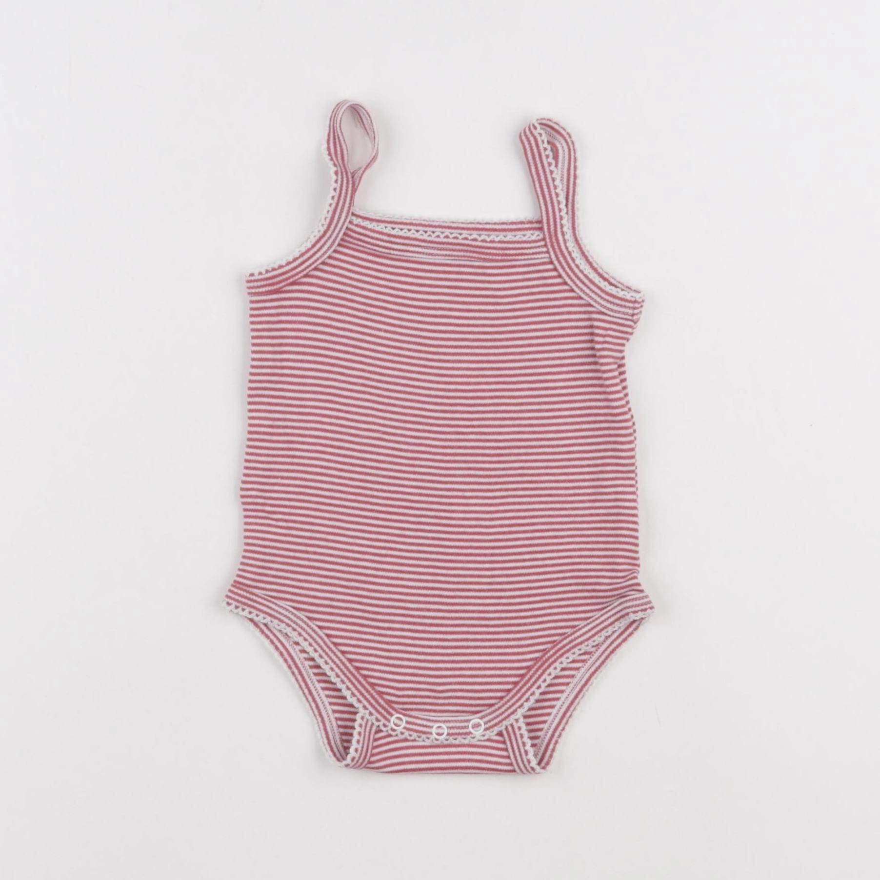 Vertbaudet - body rouge - 9 mois