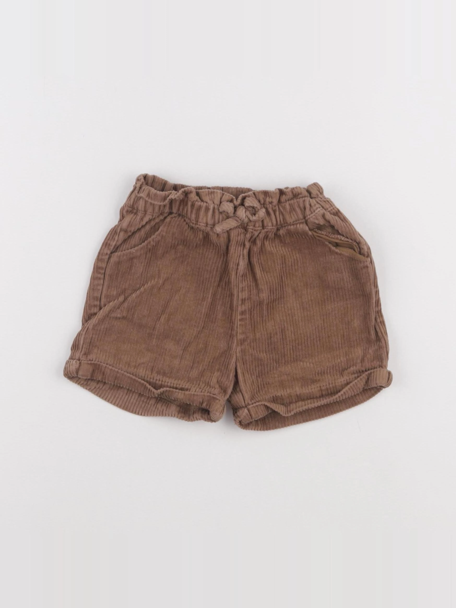 Vertbaudet - short marron - 12/18 mois