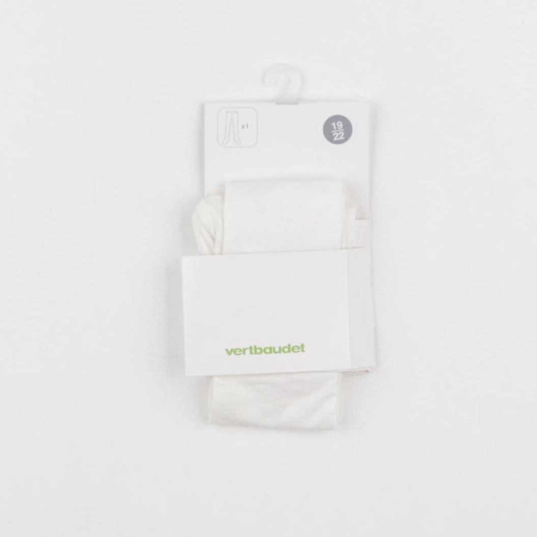 Vertbaudet - collants blanc - 9/12 mois