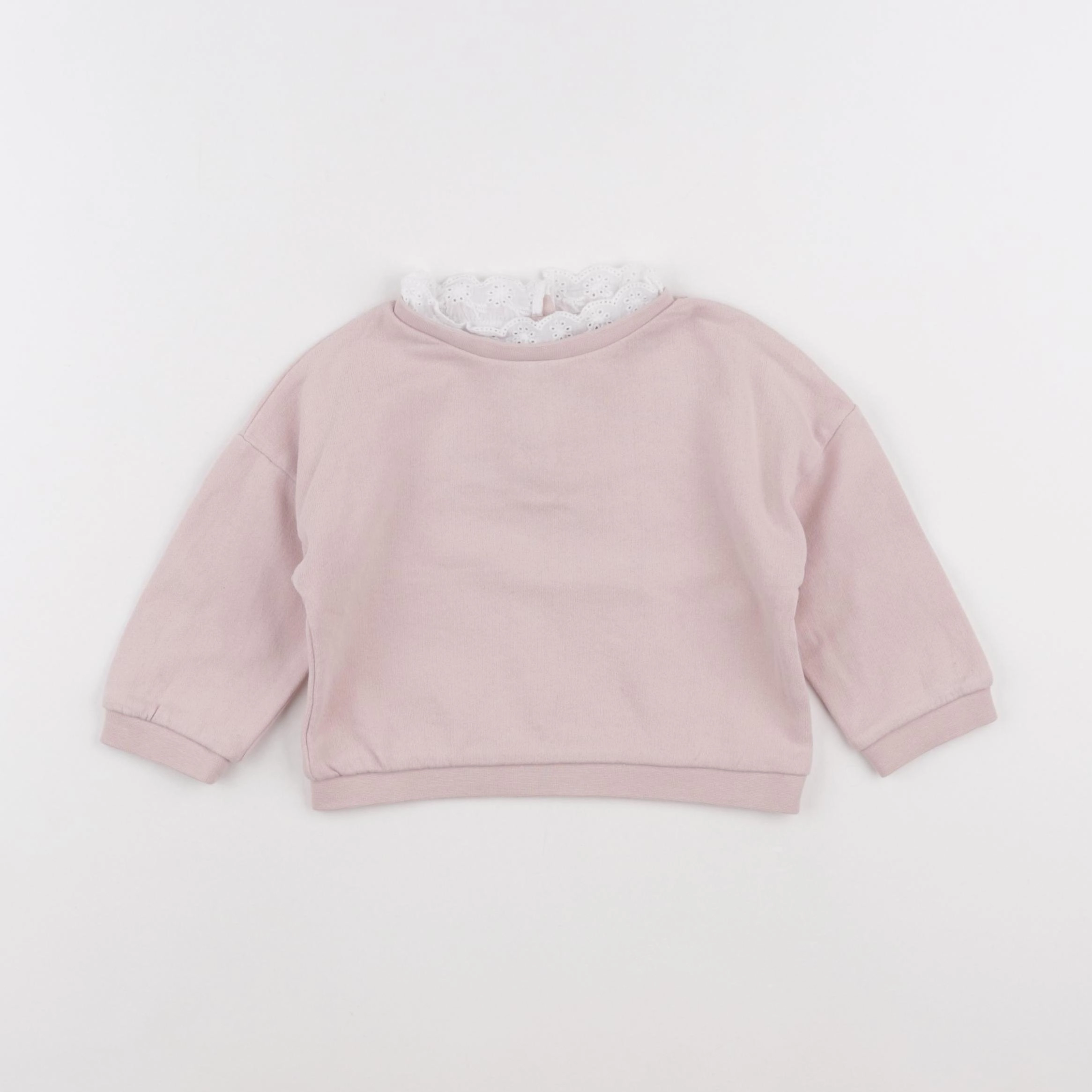 Vertbaudet - sweat rose - 9 mois
