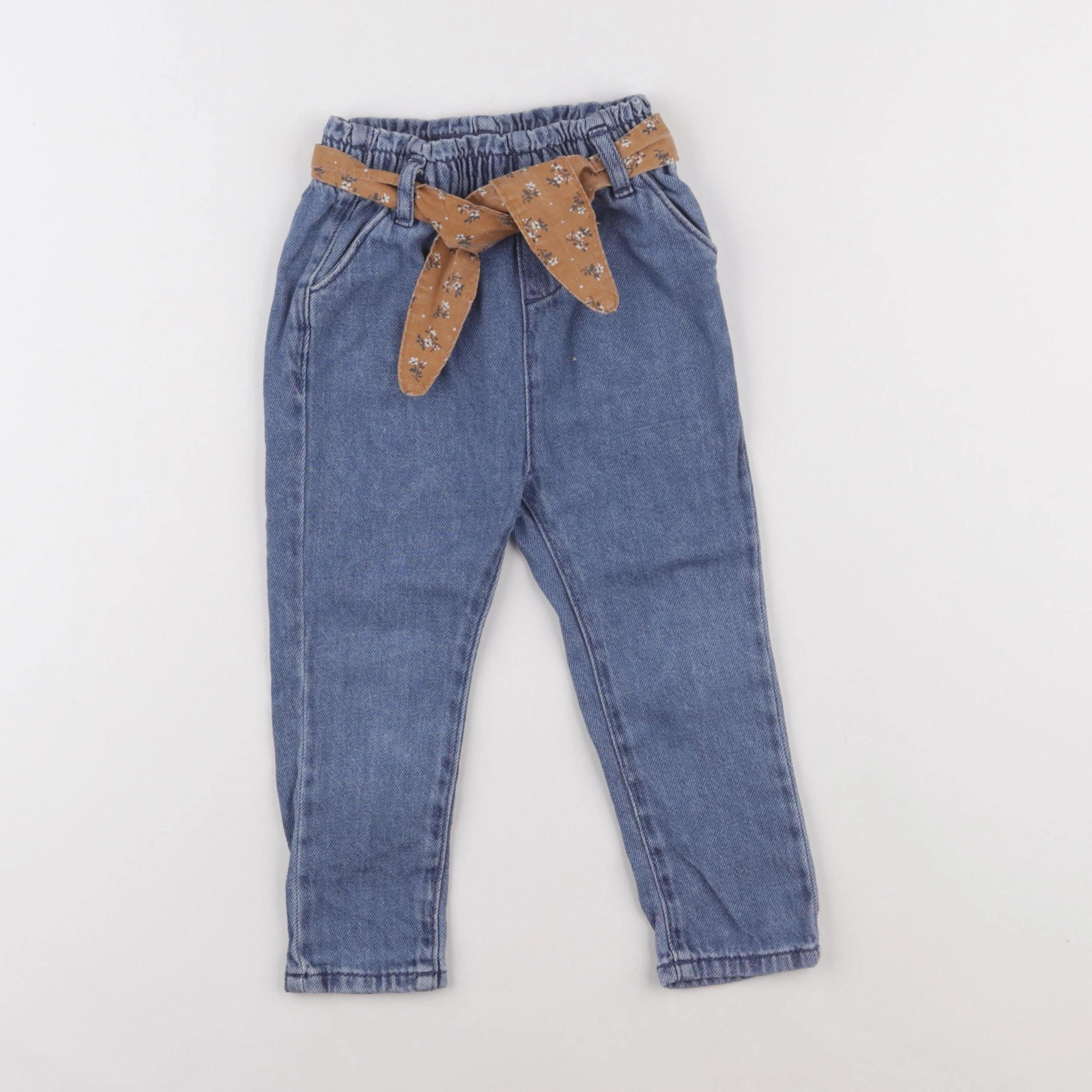 Vertbaudet - jegging bleu - 24 mois
