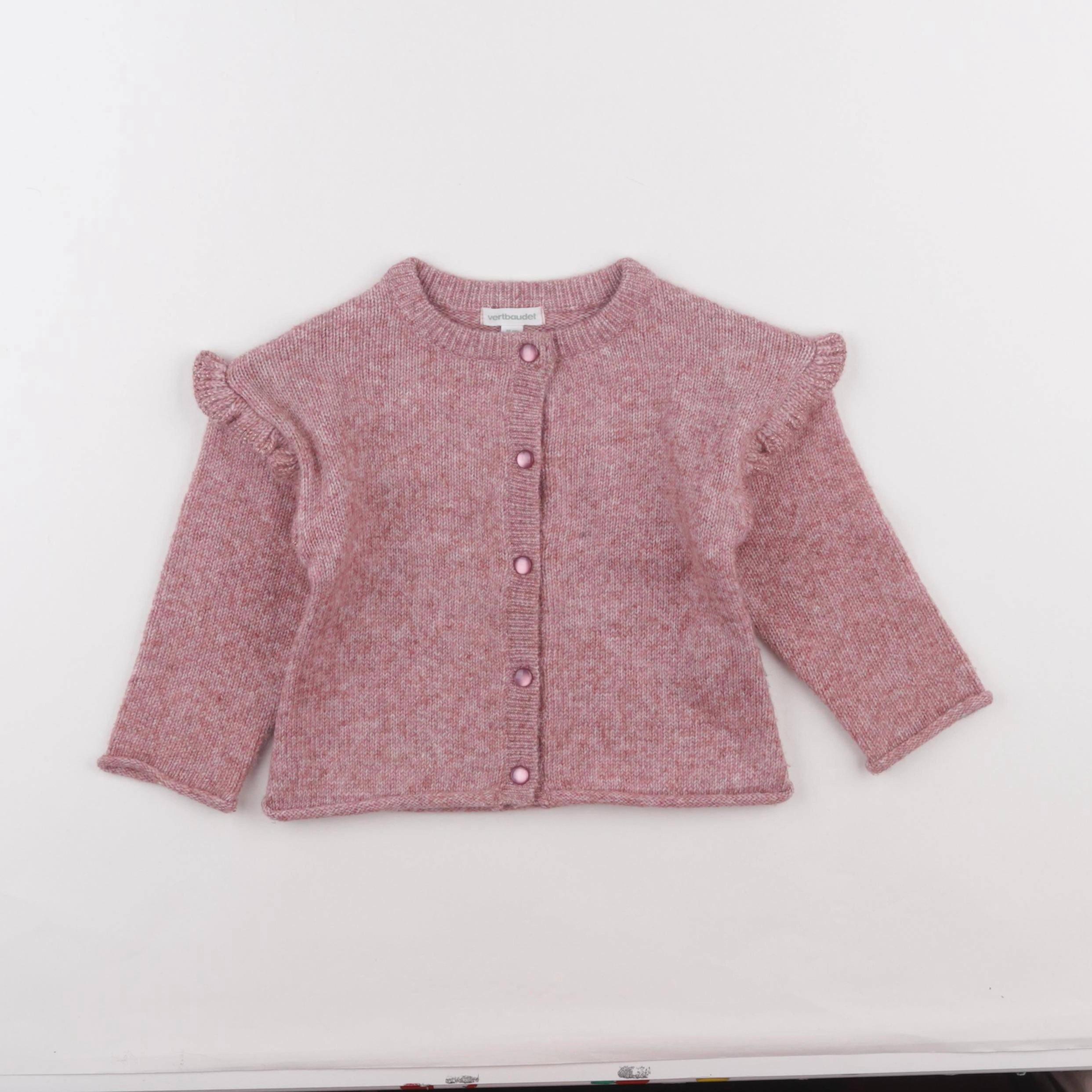 Vertbaudet - gilet rose - 2 ans