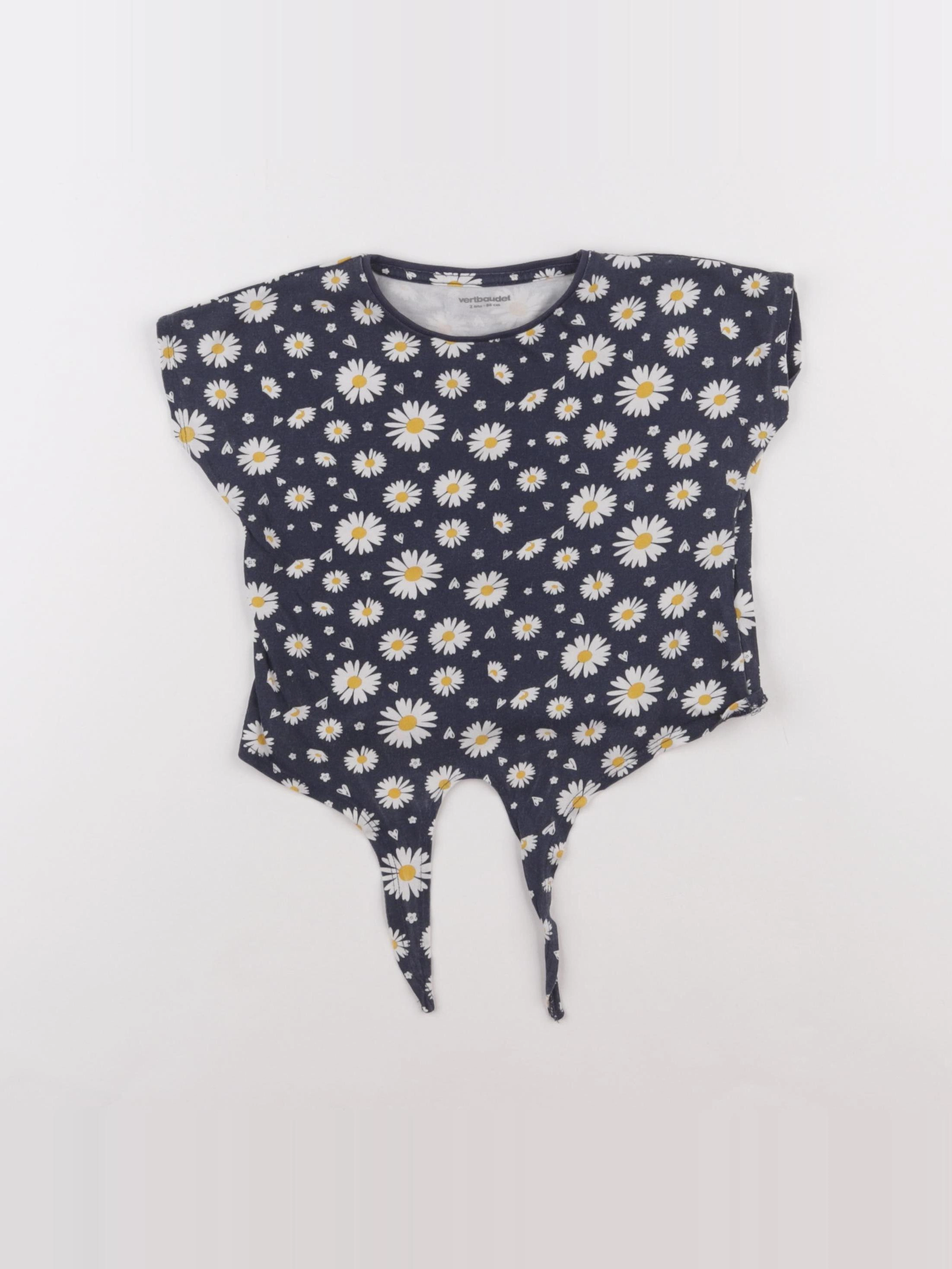 Vertbaudet - tee-shirt bleu - 2 ans