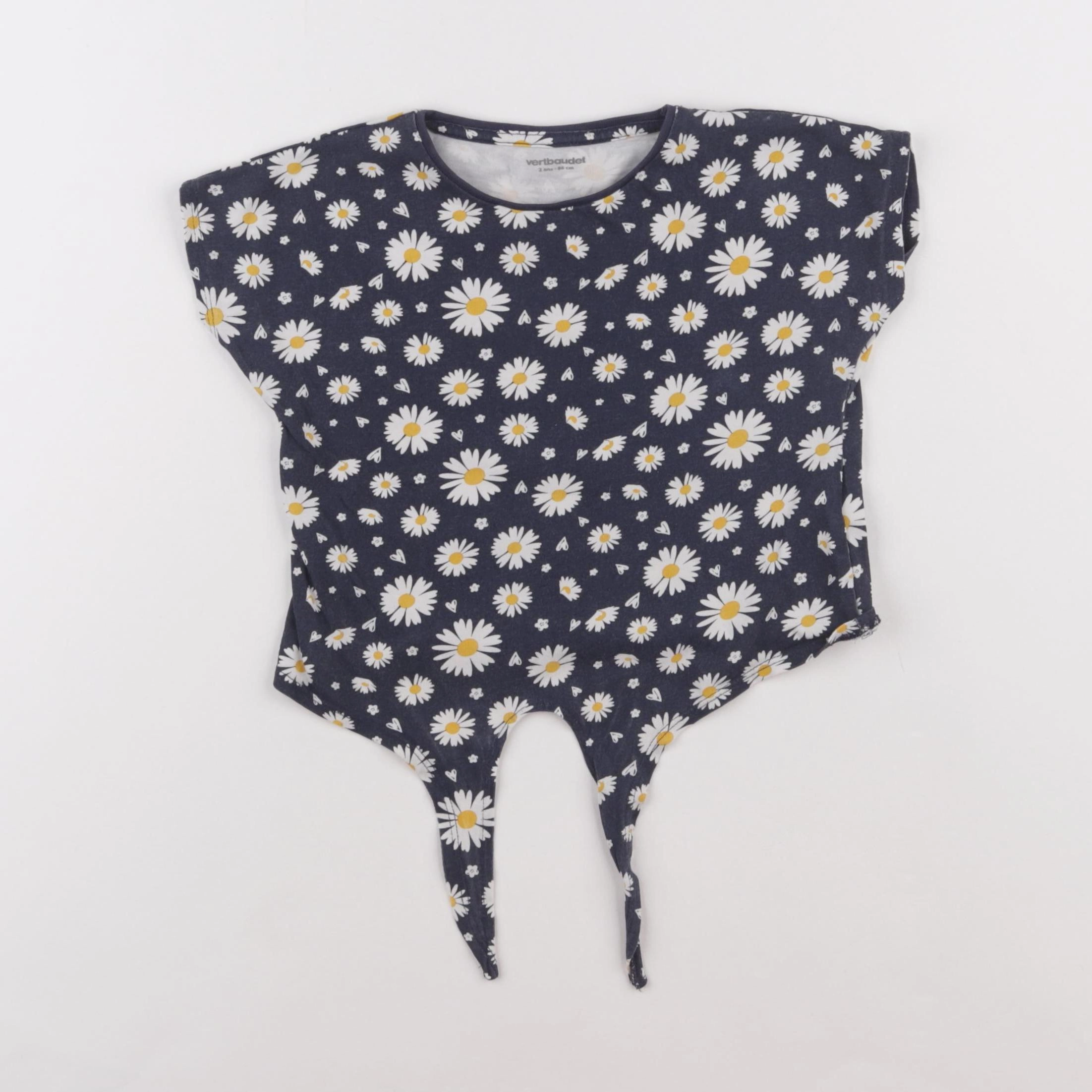 Vertbaudet - tee-shirt bleu - 2 ans