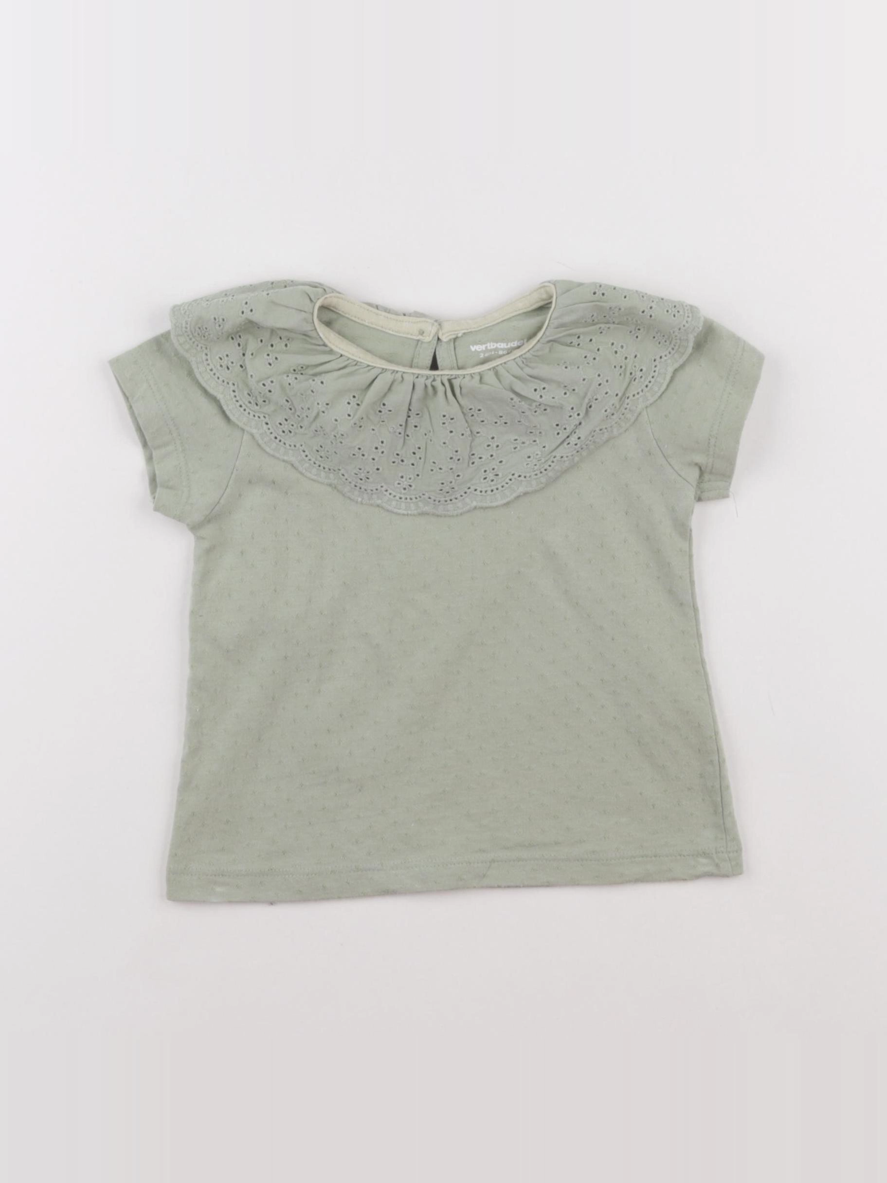 Vertbaudet - tee-shirt vert - 2 ans