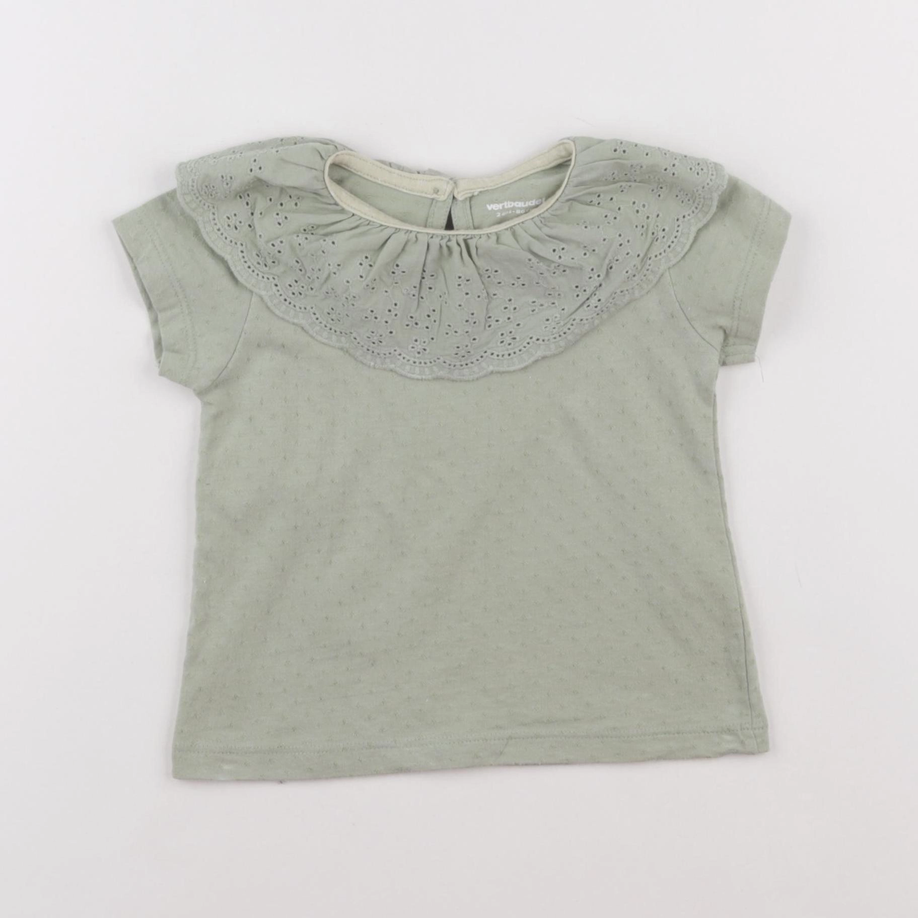 Vertbaudet - tee-shirt vert - 2 ans