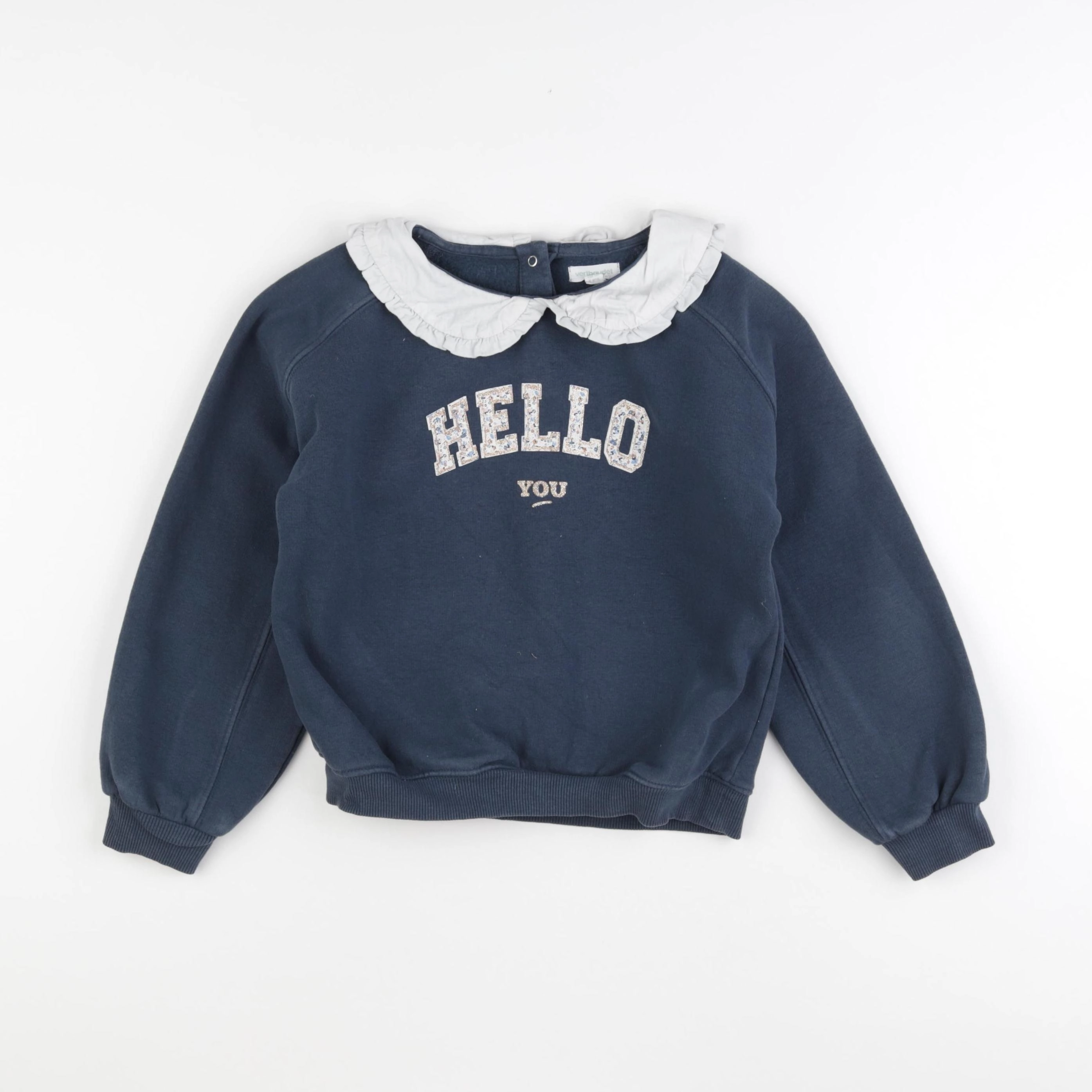 Vertbaudet - sweat bleu - 8 ans