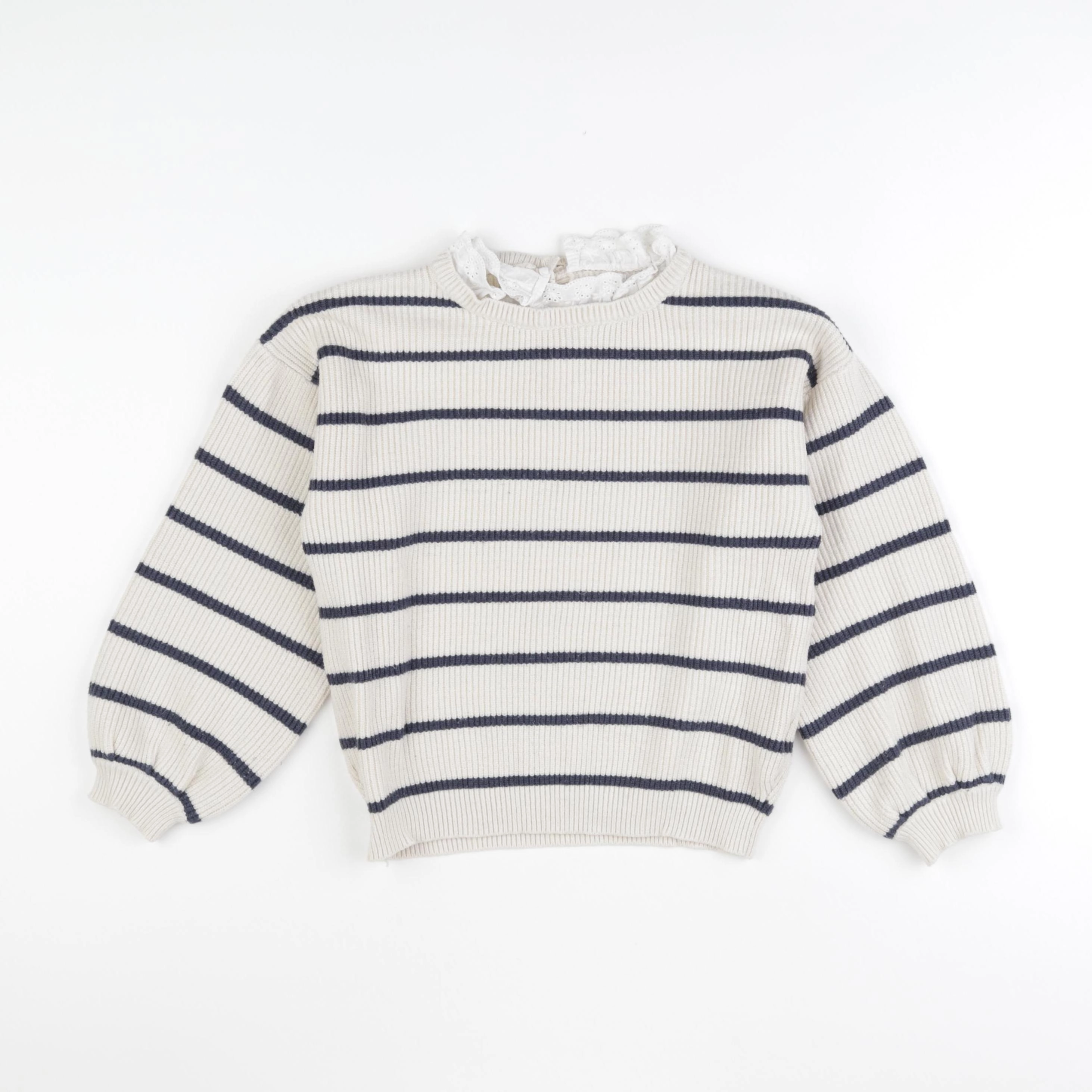 Vertbaudet - pull blanc - 8 ans