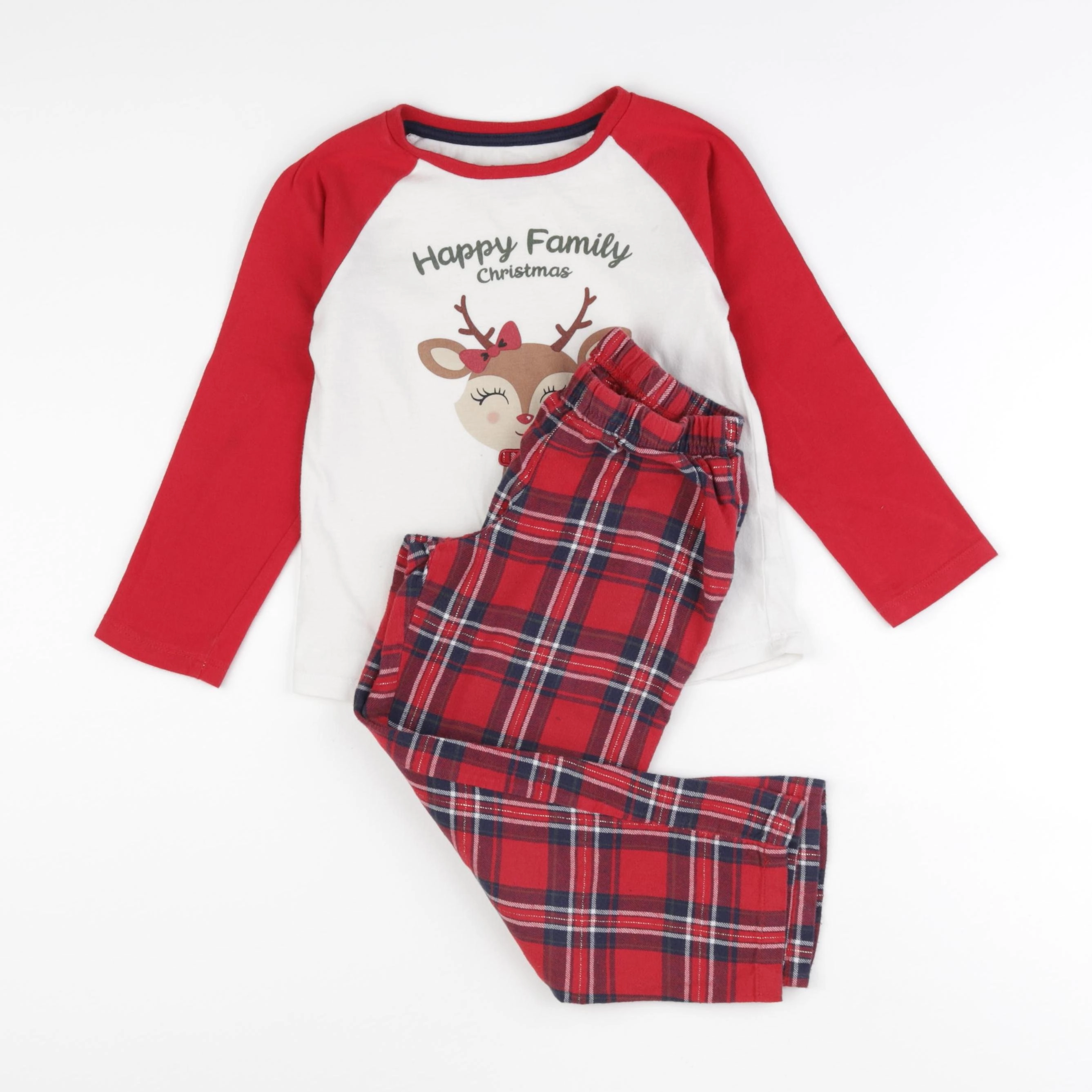 Vertbaudet - pyjama coton rouge - 6 ans