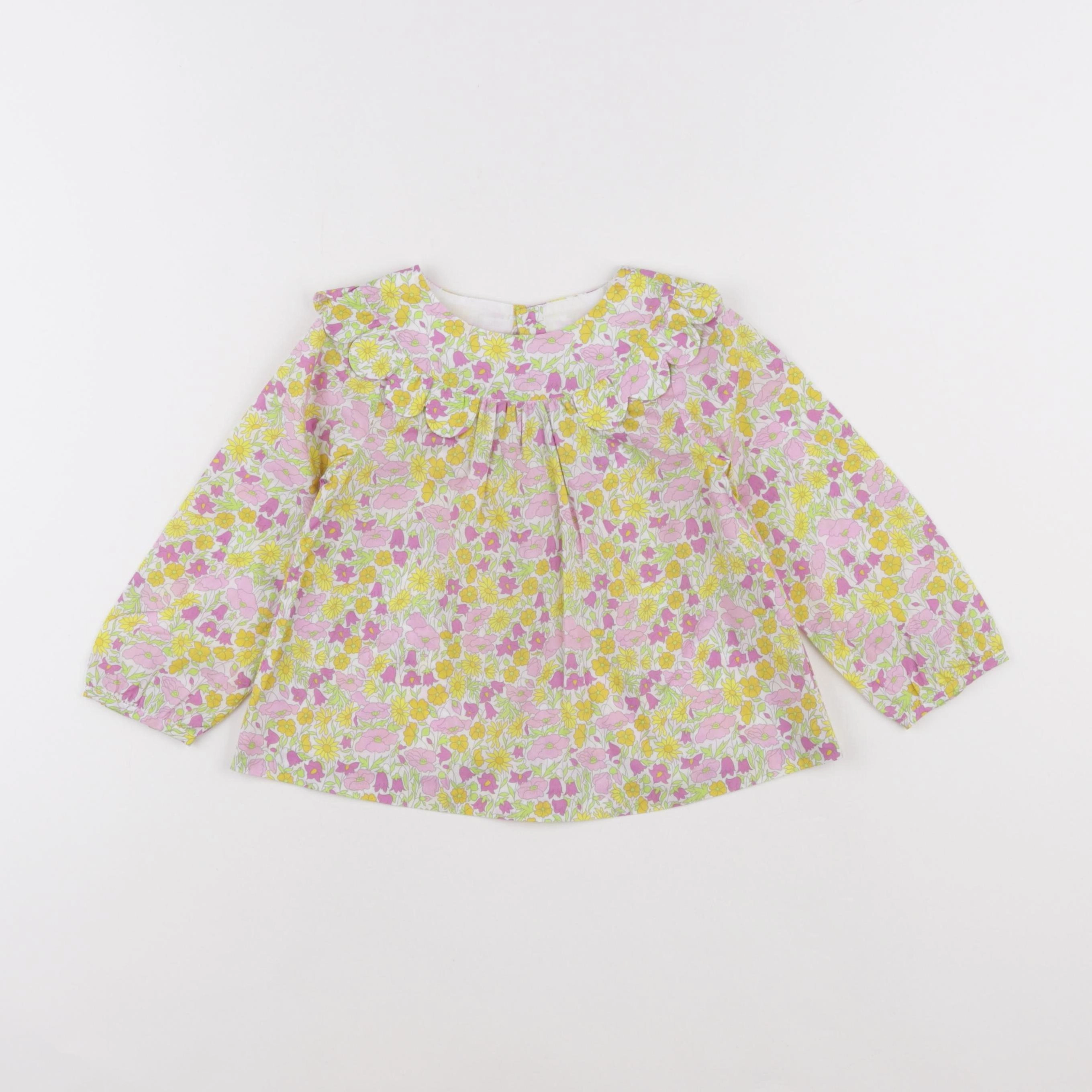 Jacadi - blouse liberty jaune - 24 mois